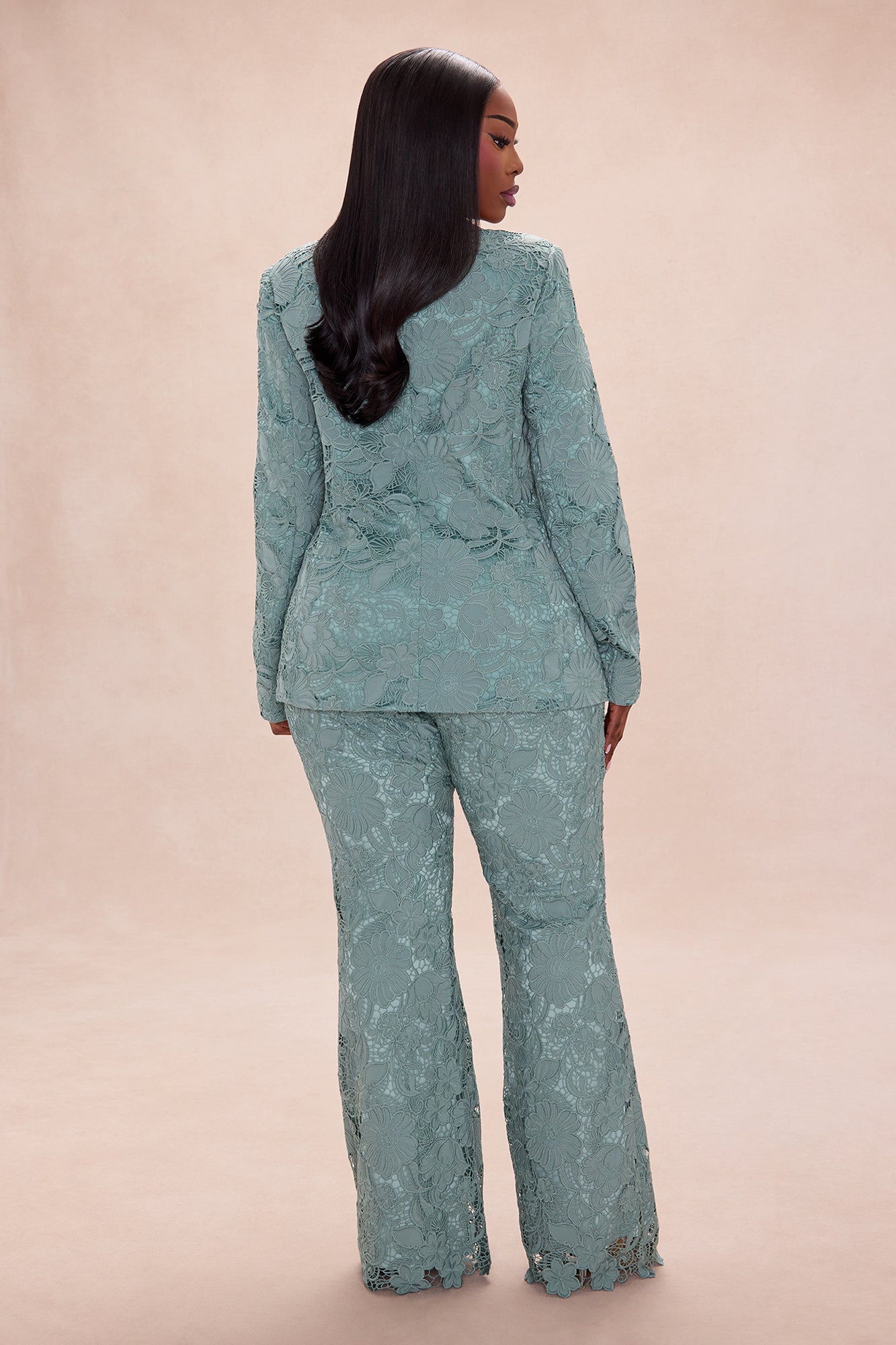 Zella Embroidered Blazer - Sage