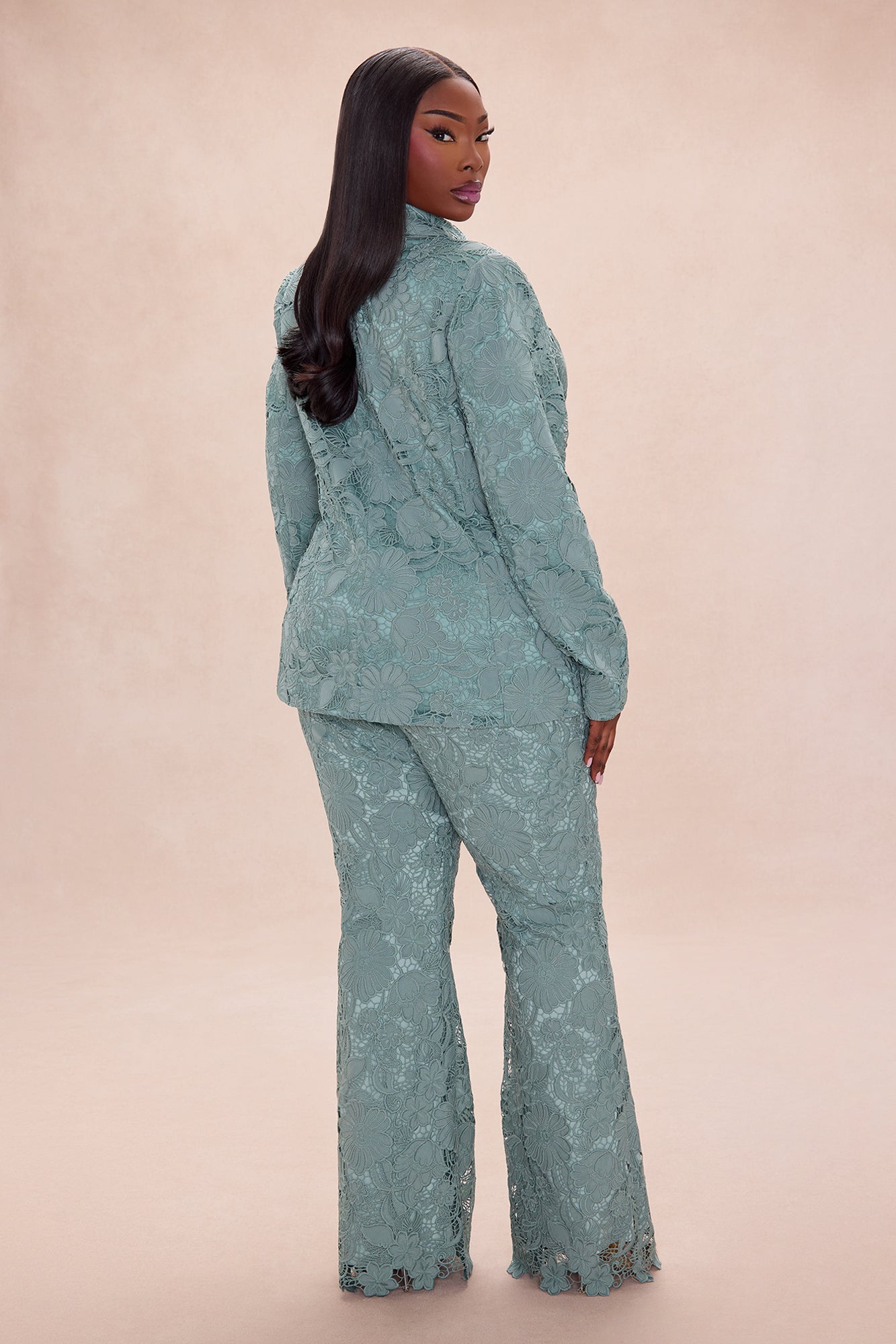 Zella Embroidered Pant - Sage