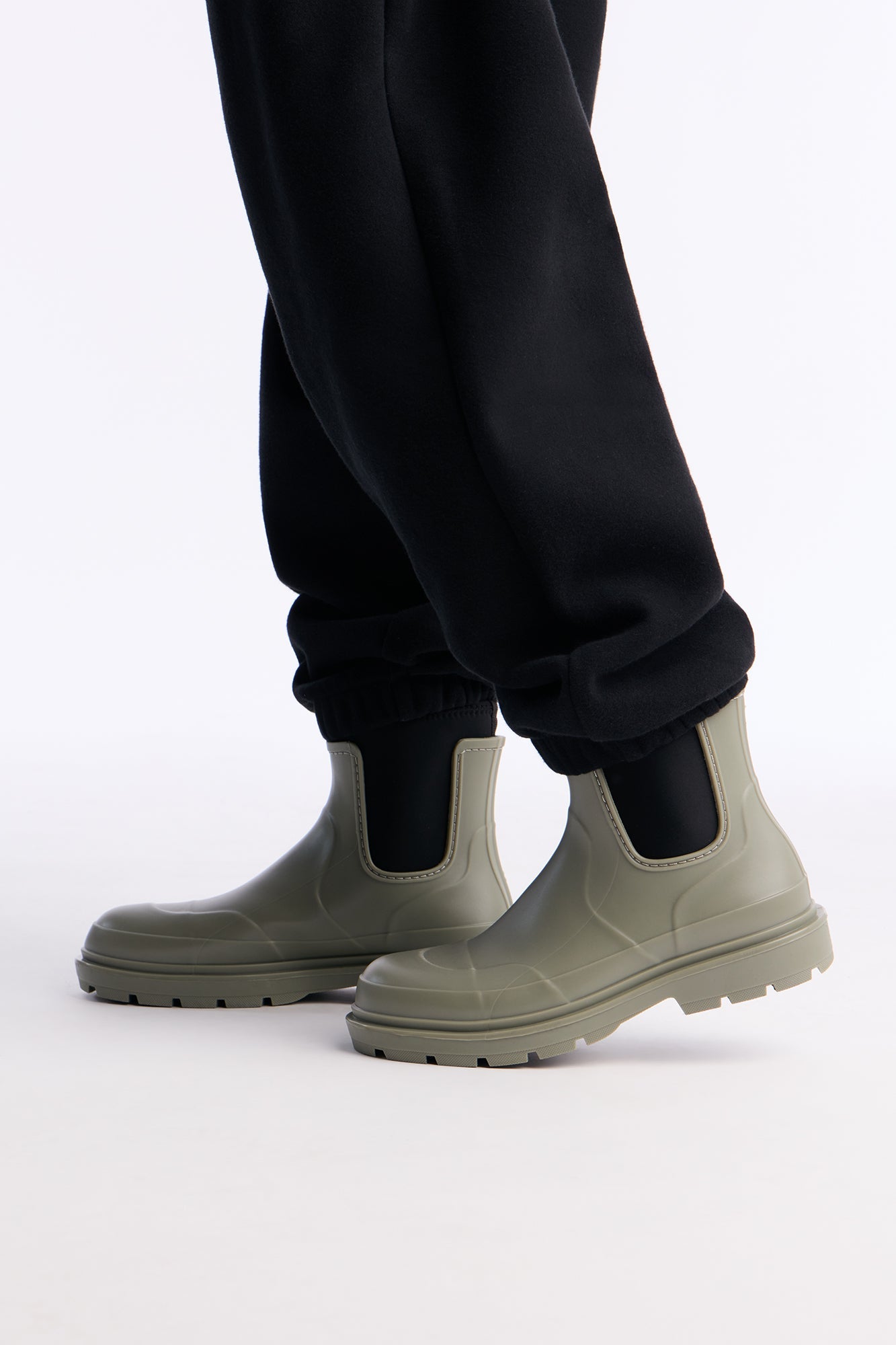 Water Resistant Chelsea Wellington Boots - Grey/combo