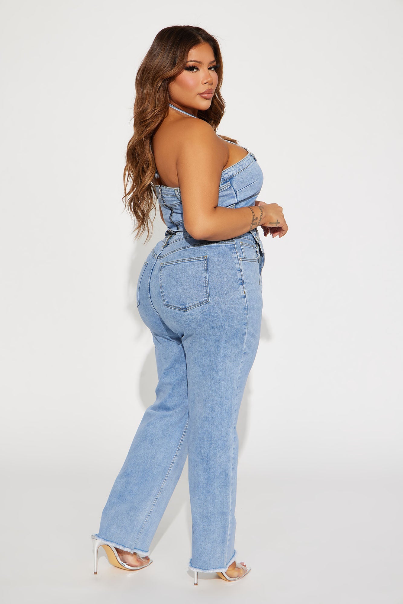 Next Level Denim Pant Set - Light Wash