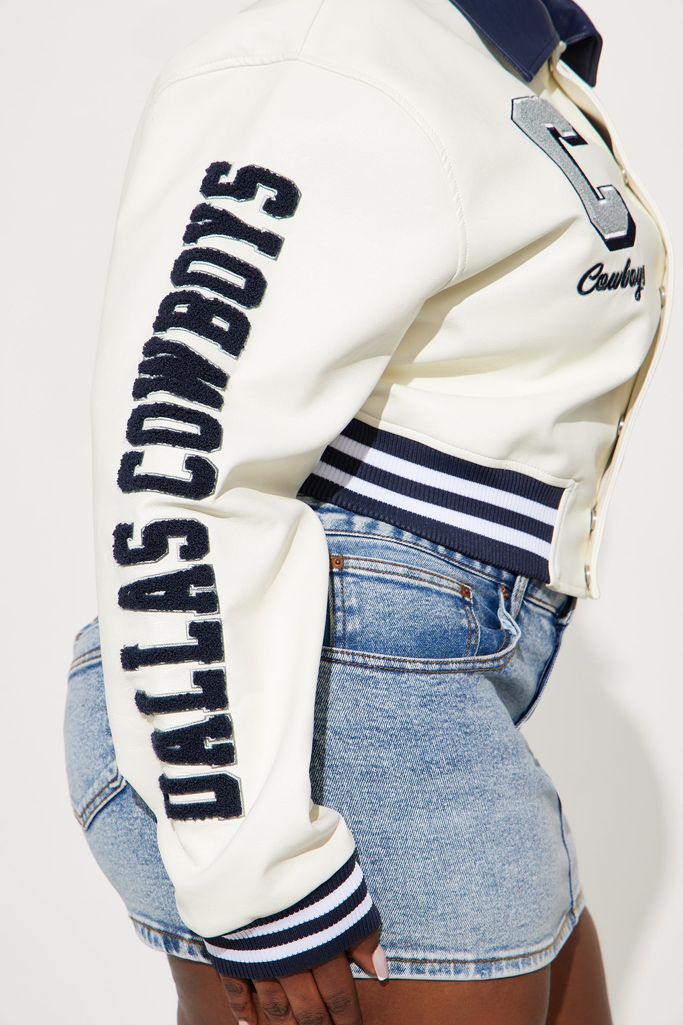 Cowboys Halftime Bomber Jacket - Cream