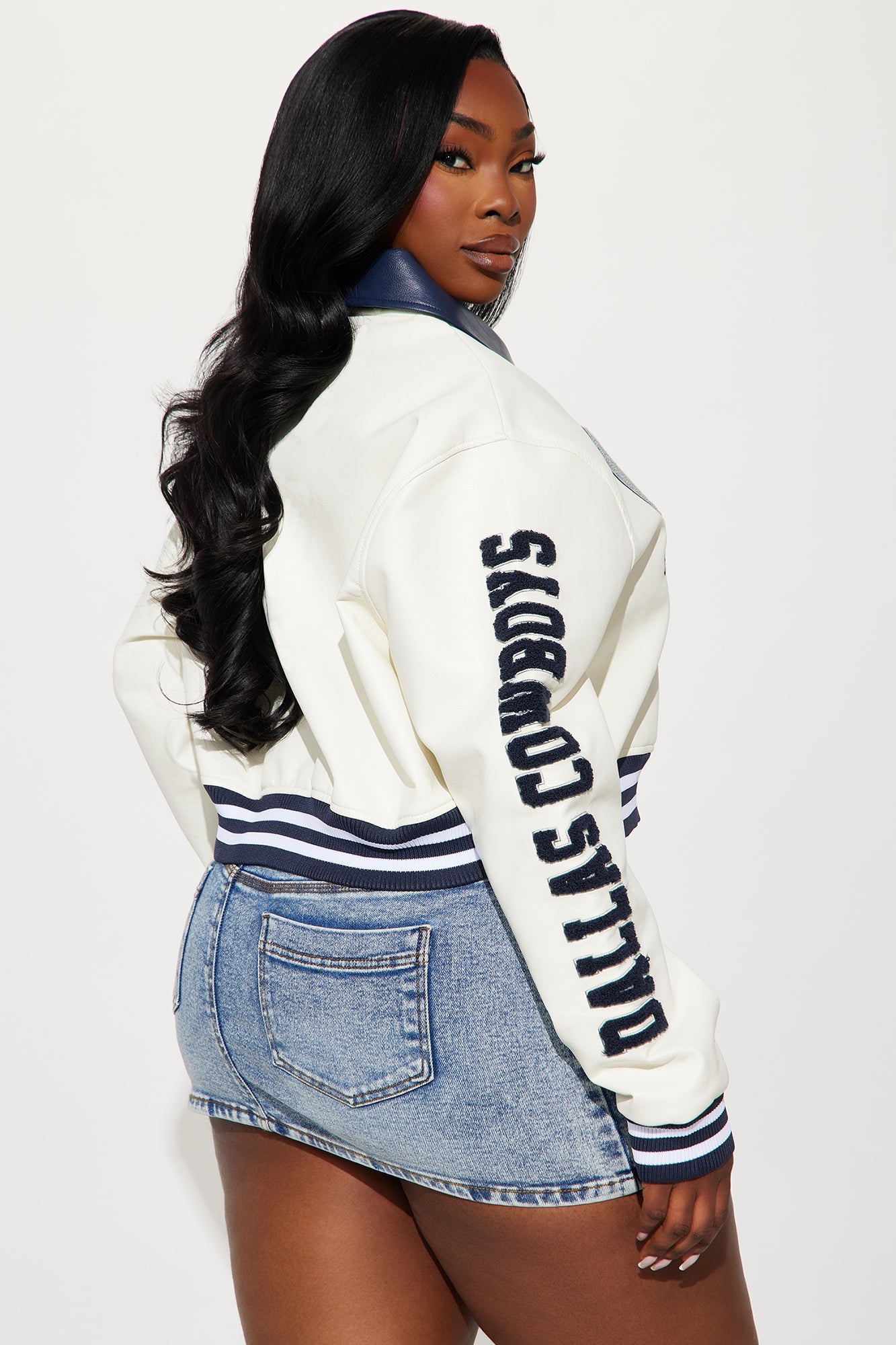Cowboys Halftime Bomber Jacket - Cream
