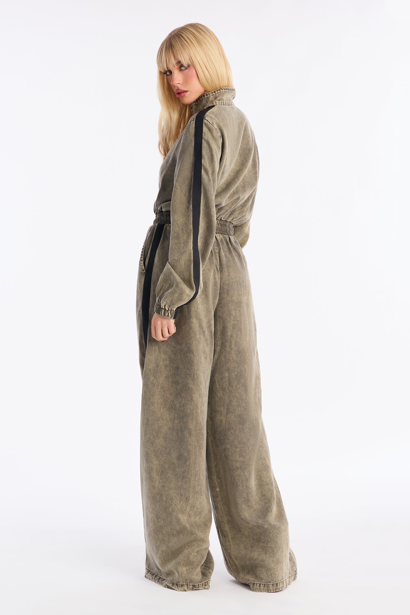 Urban Mood Wide Leg Jumpsuit - Olive