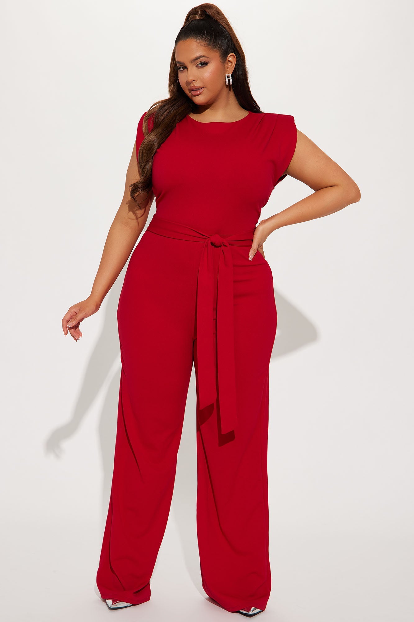 On Point Jumpsuit - Red