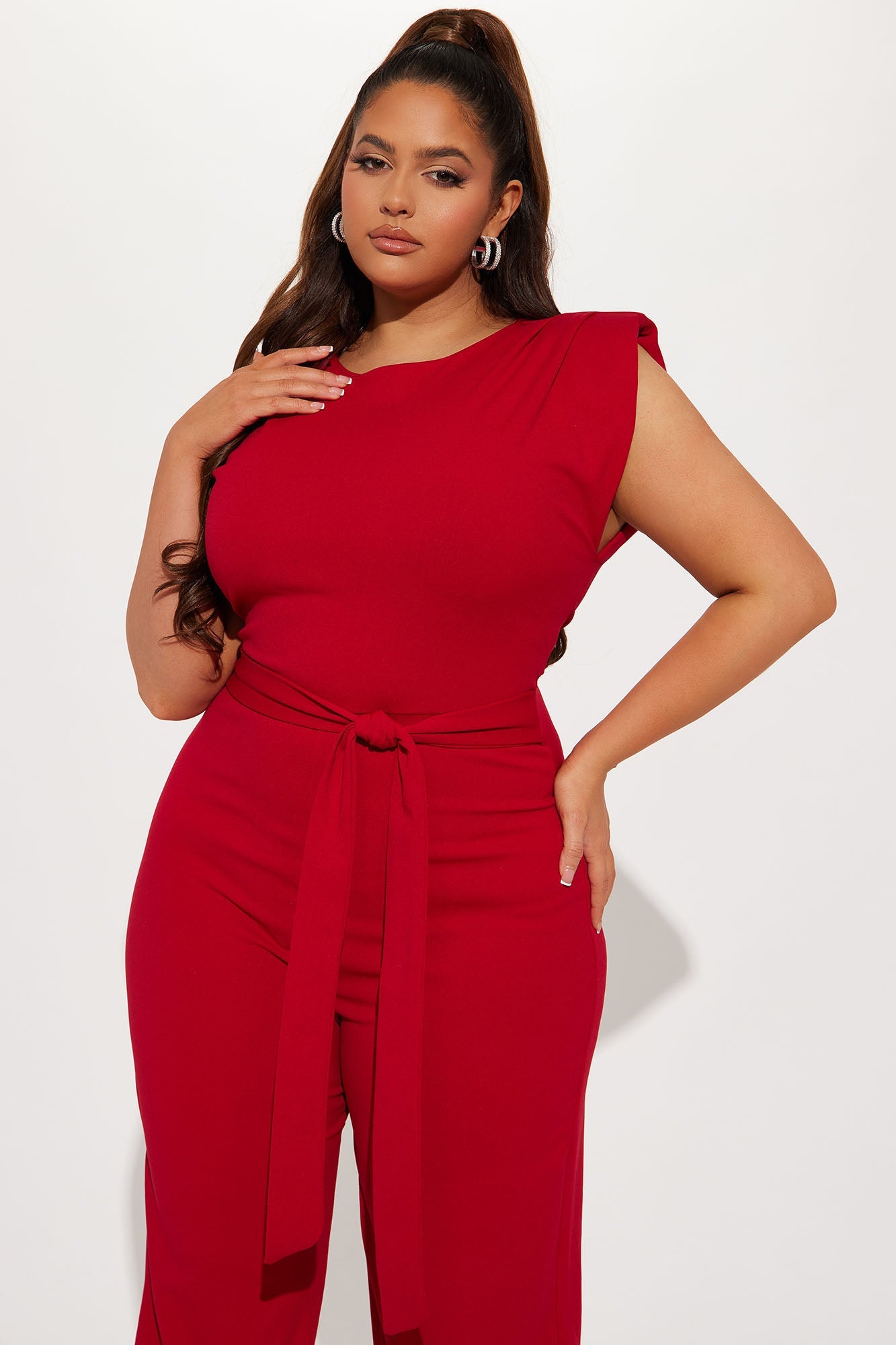 On Point Jumpsuit - Red