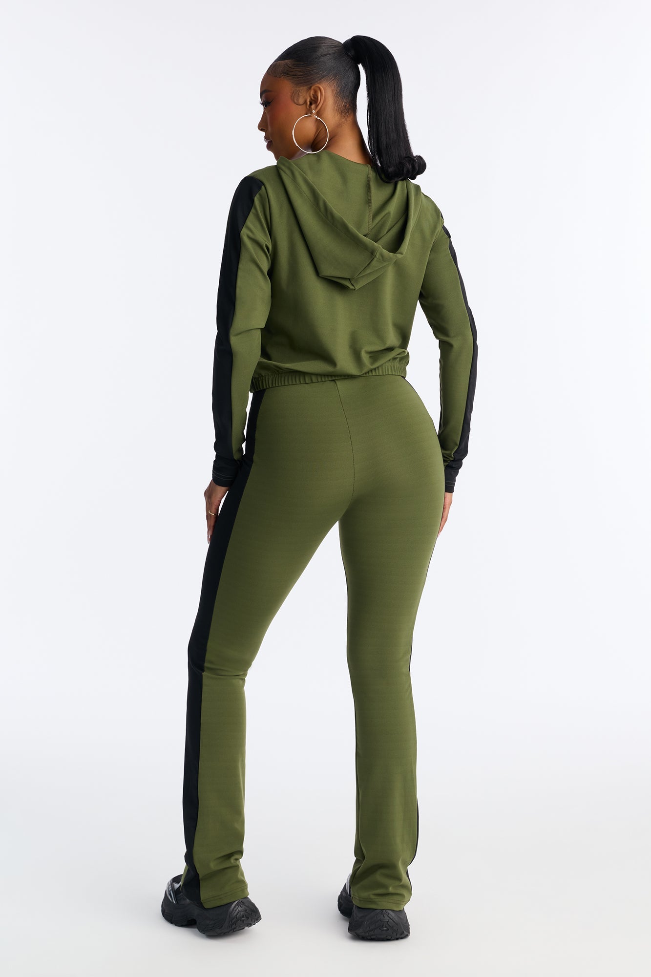 Your Everyday Seamless 2 Piece Jumpsuit Set - Olive