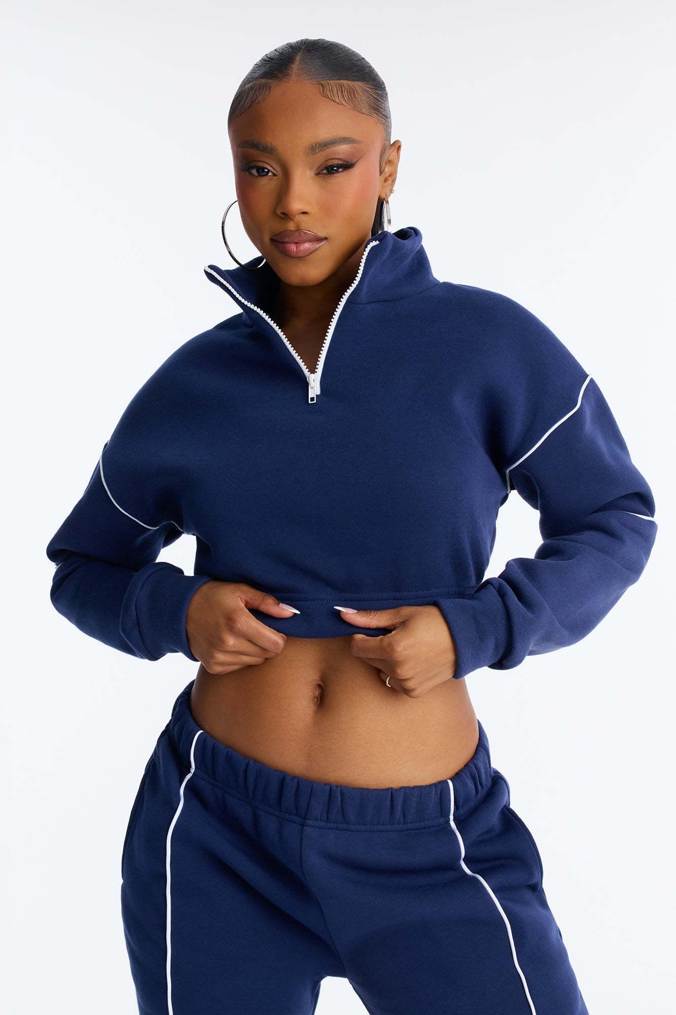 Weekend Chill Fleece Jogger Pant Set - Navy