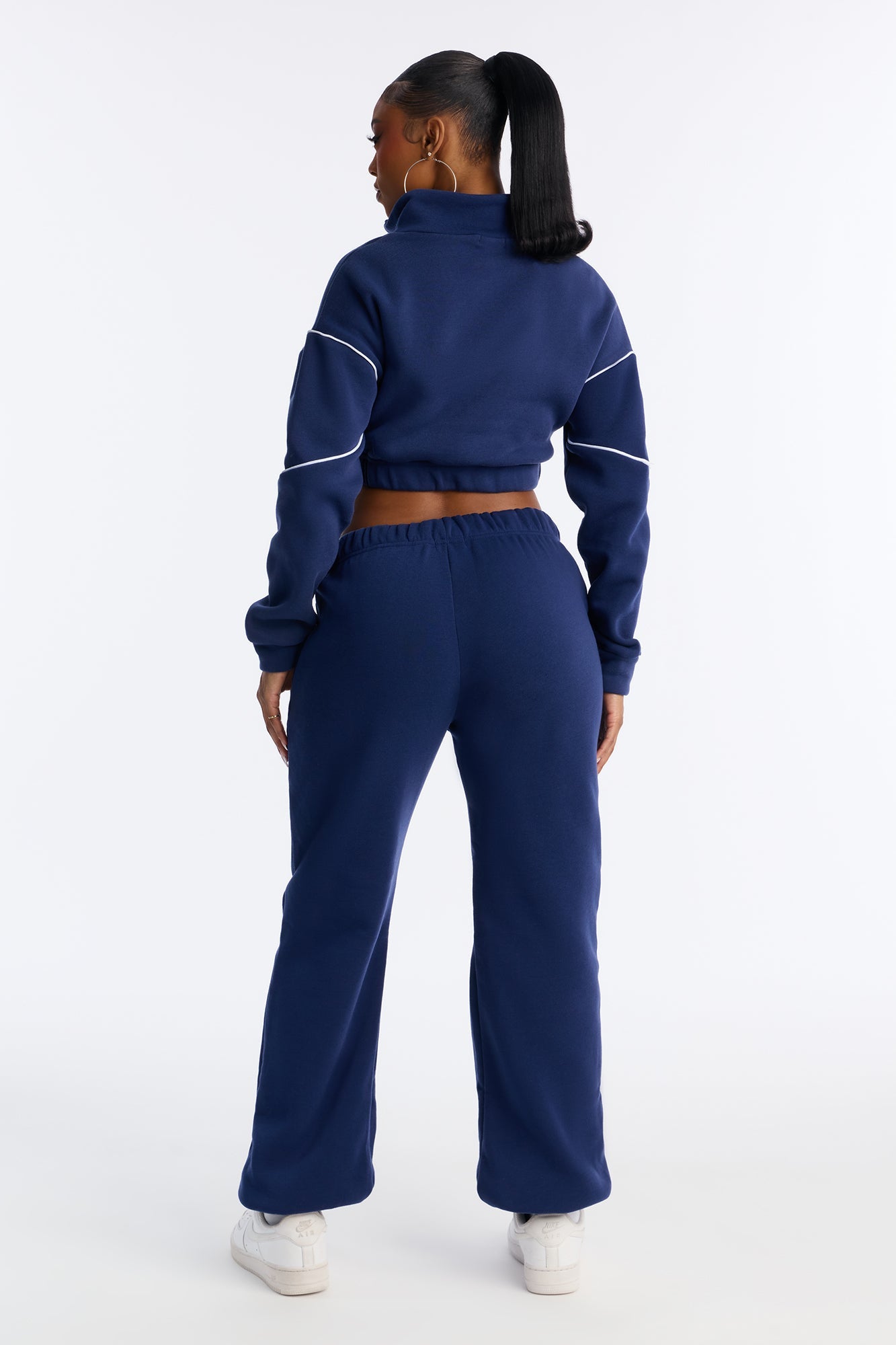 Weekend Chill Fleece Jogger Pant Set - Navy