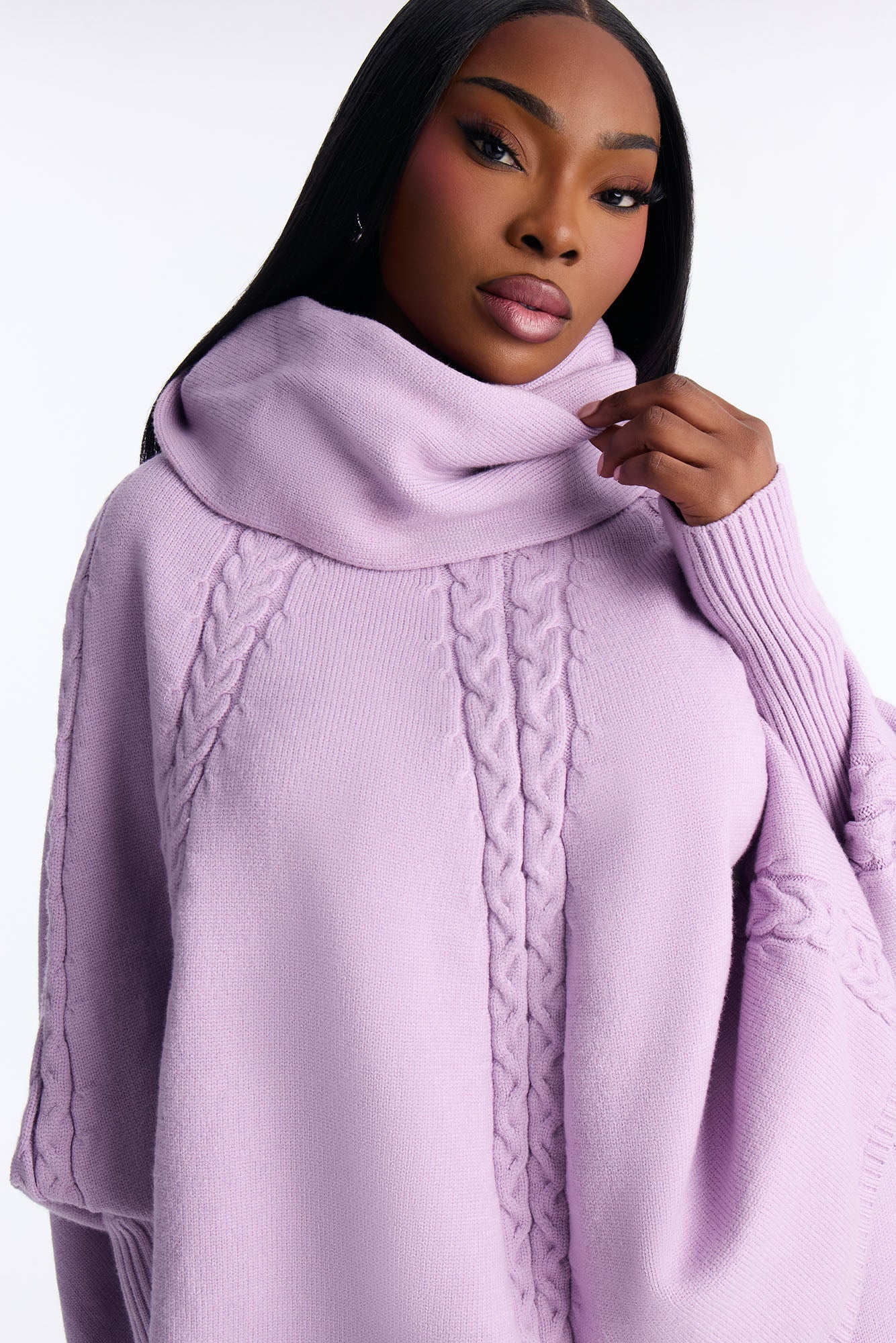 Bundle Me Up 3 Piece Sweater Skirt Set - Lilac