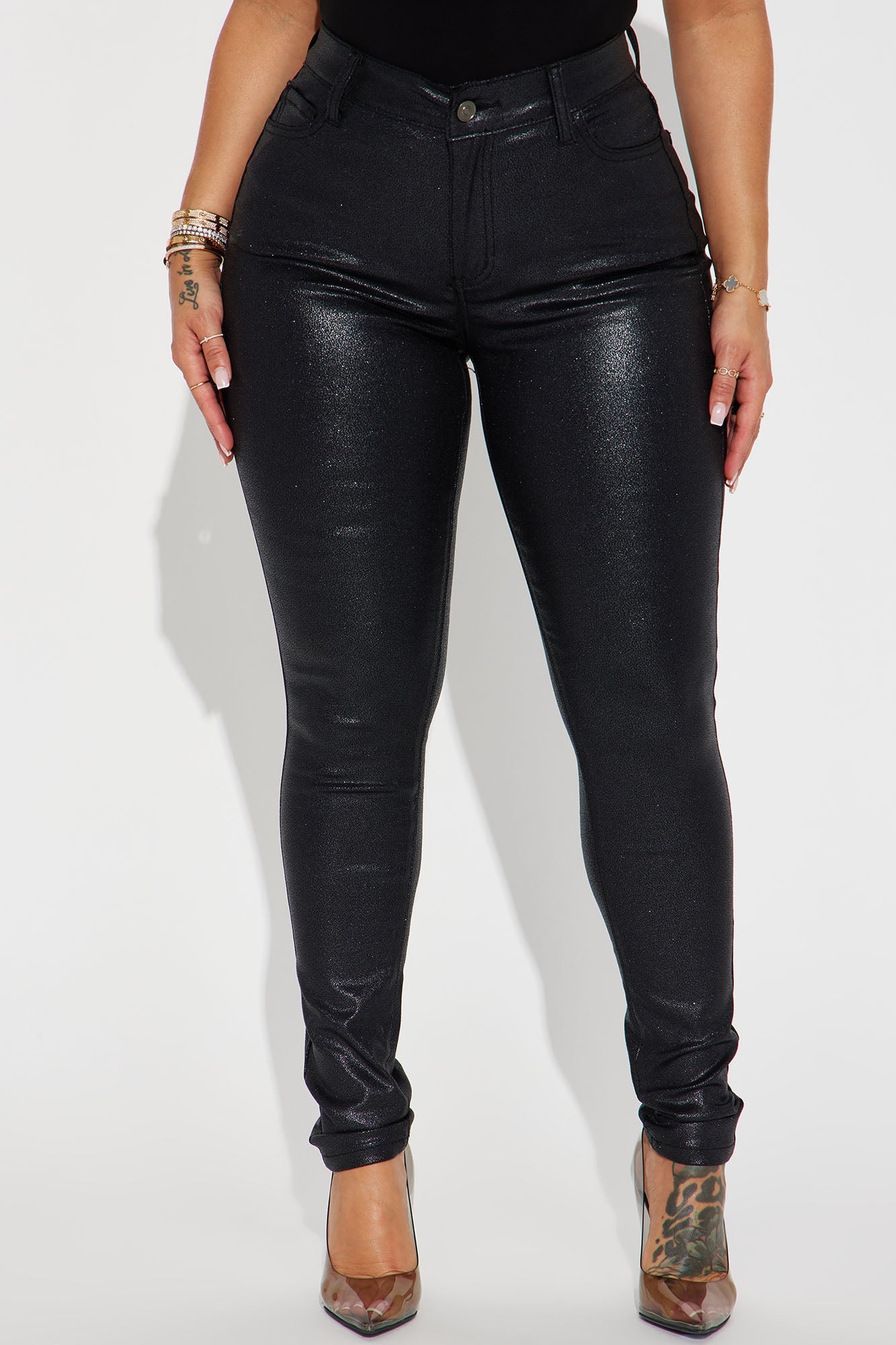 Double Dare Faux Leather Pants - Black