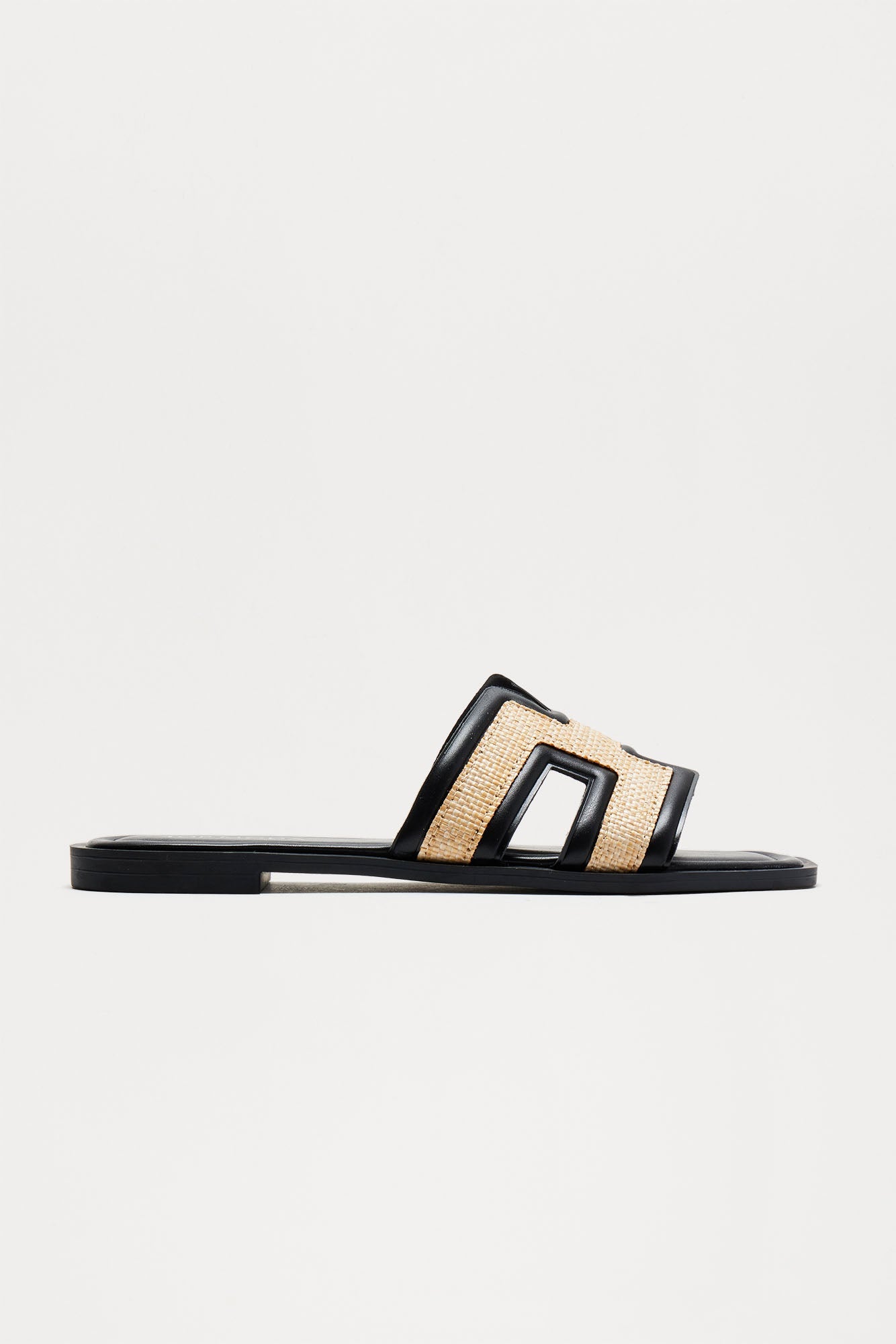 Ula Raffia Sandals - Black