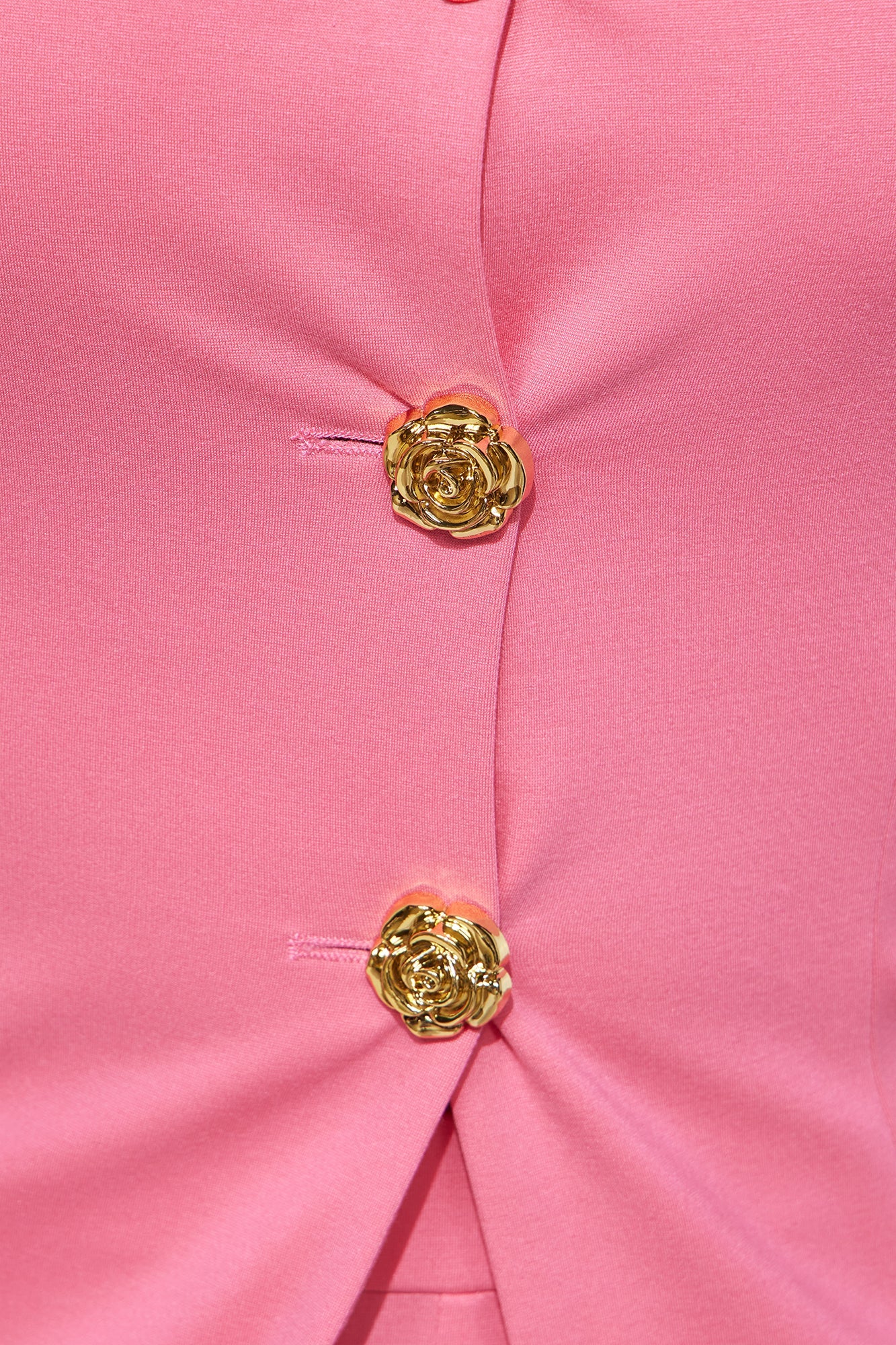 The Mia Double Lined Ponte Vest Pant Set - Pink