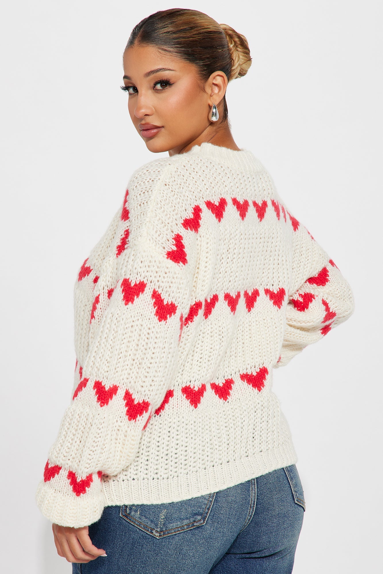 Sweetest Love Sweater - Red/White