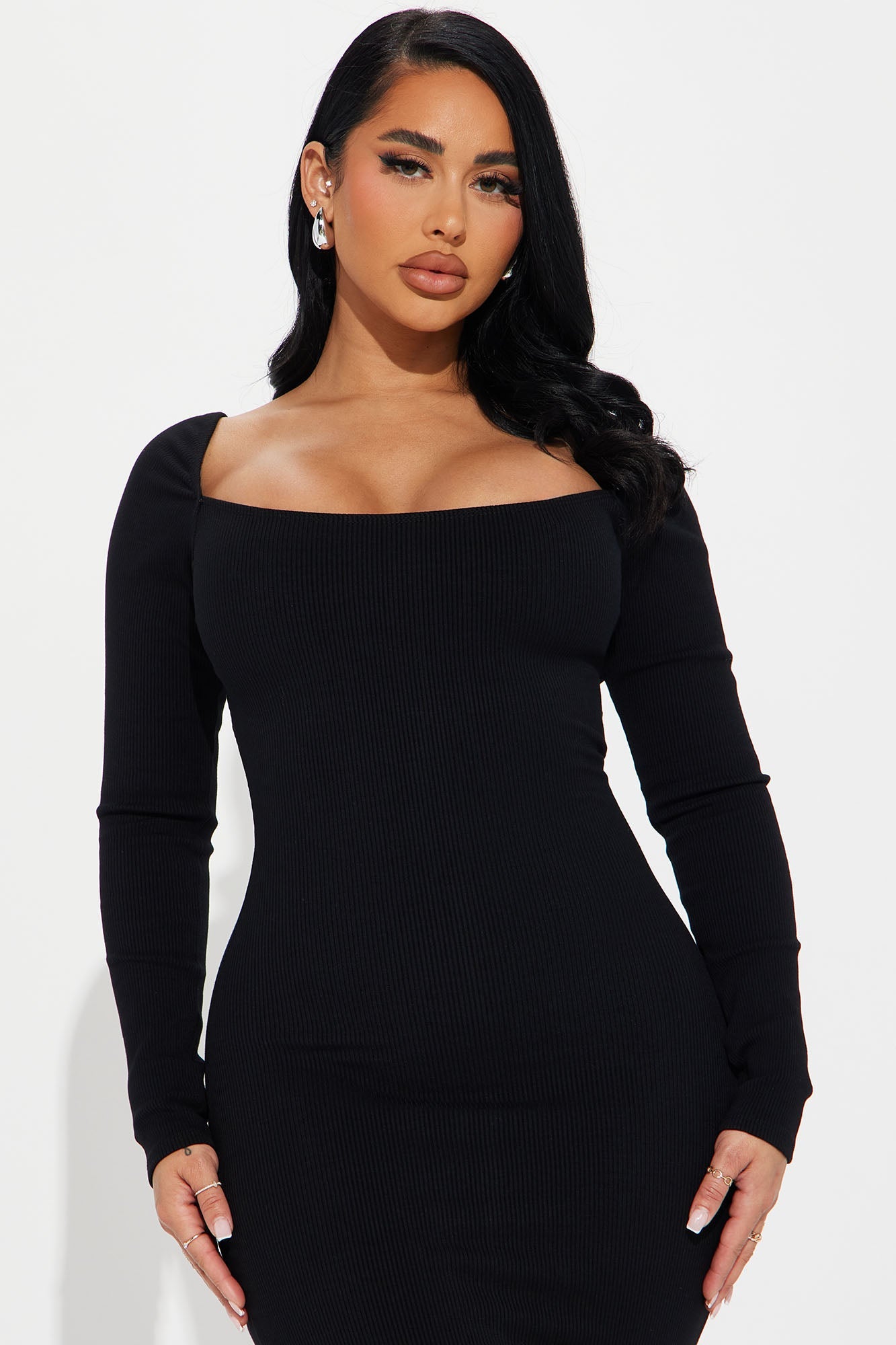 Clara Snatched Maxi Dress - Black