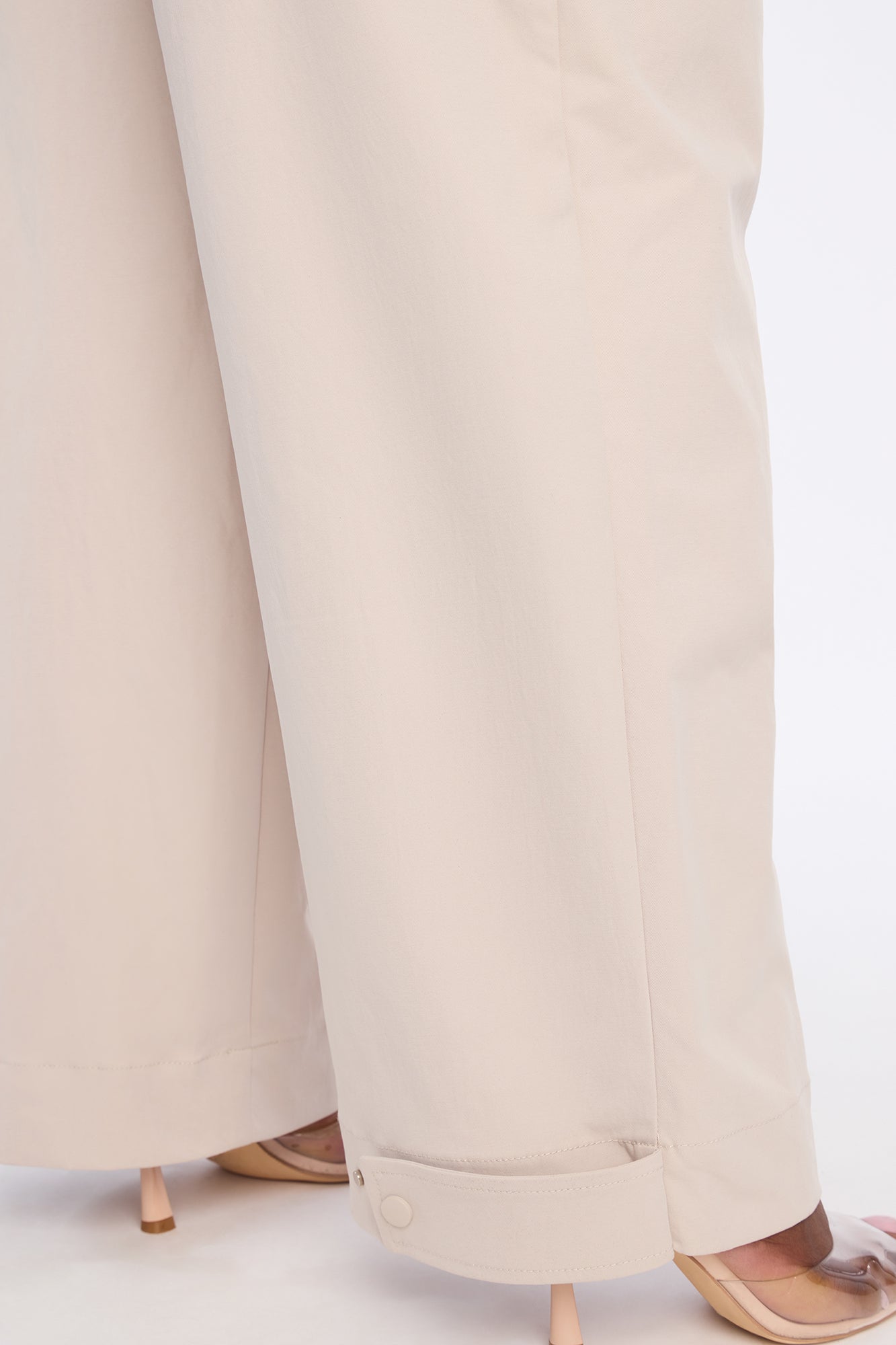 Cami Wide Leg Brushed Twill Pant 32″ - Stone