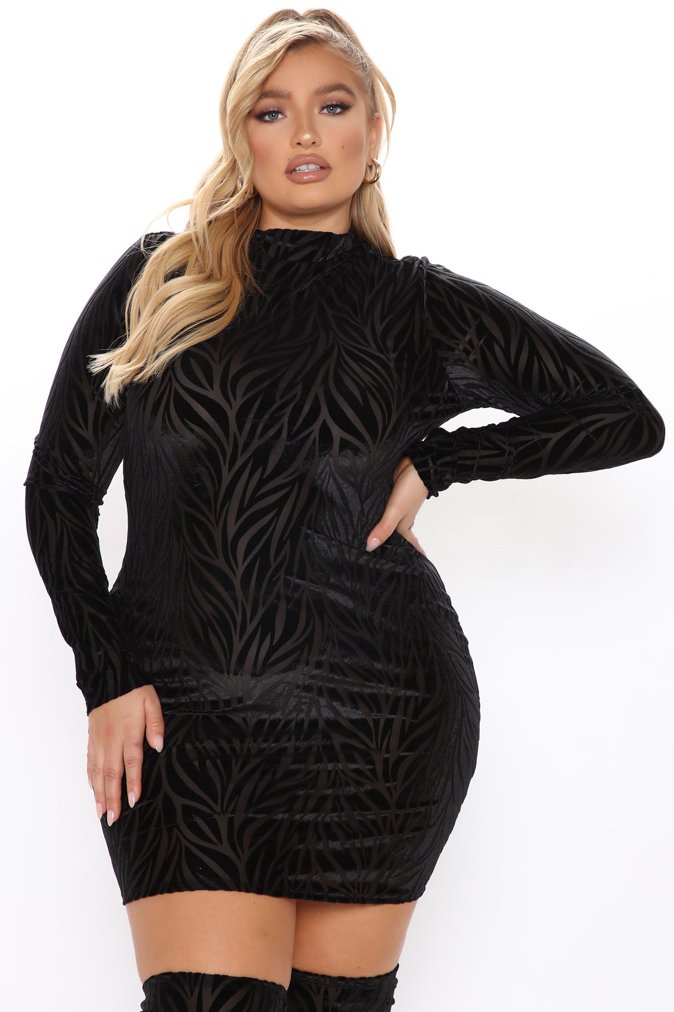 Out For A Wild Night Mini Dress Set - Black