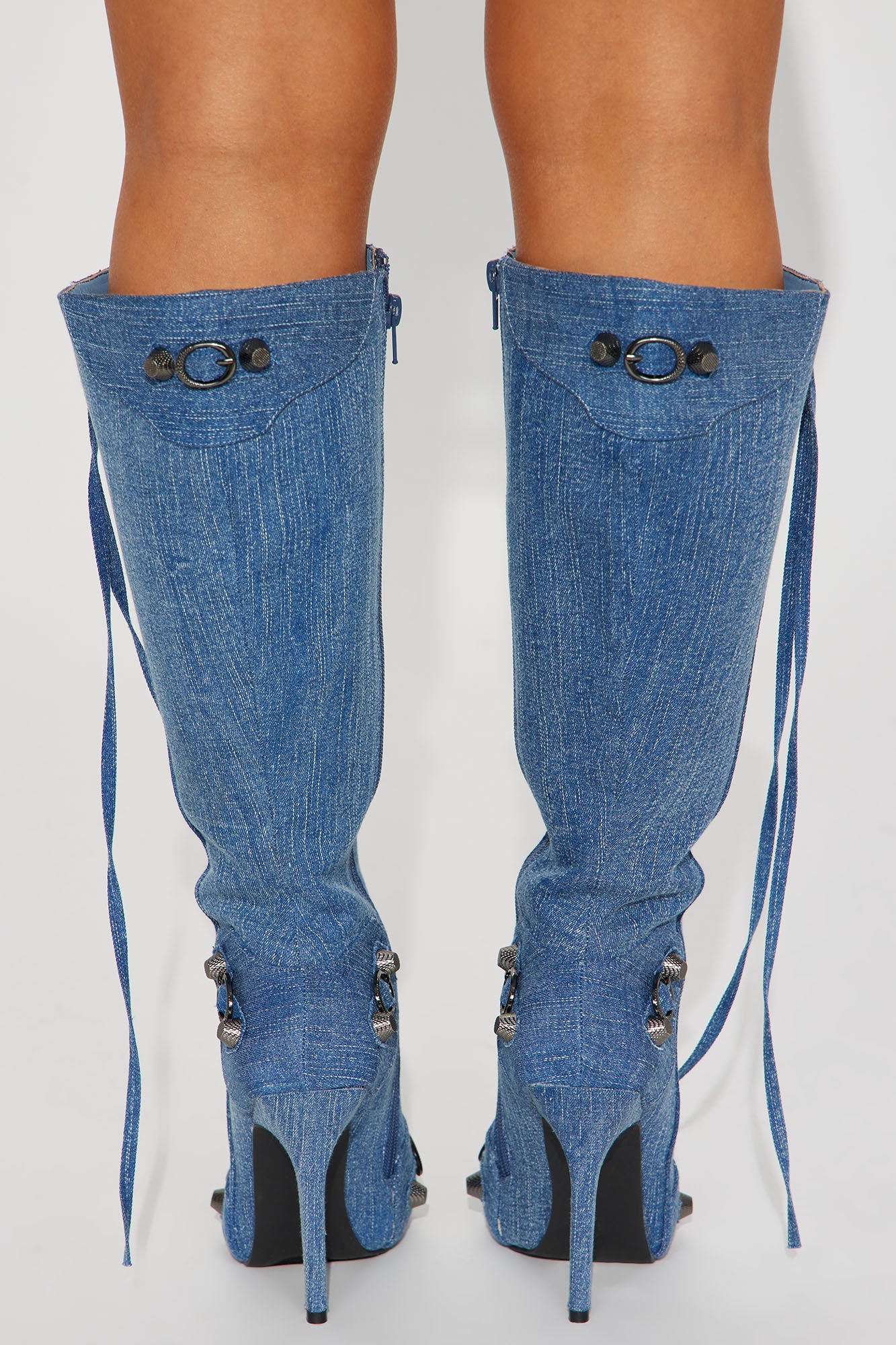 Weekend Exclusive Knee High Boots - Denim