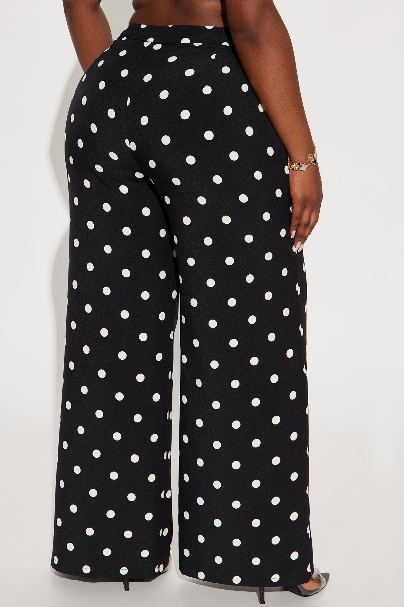 Lucelia Polka Dot Trouser Pant - Black/White