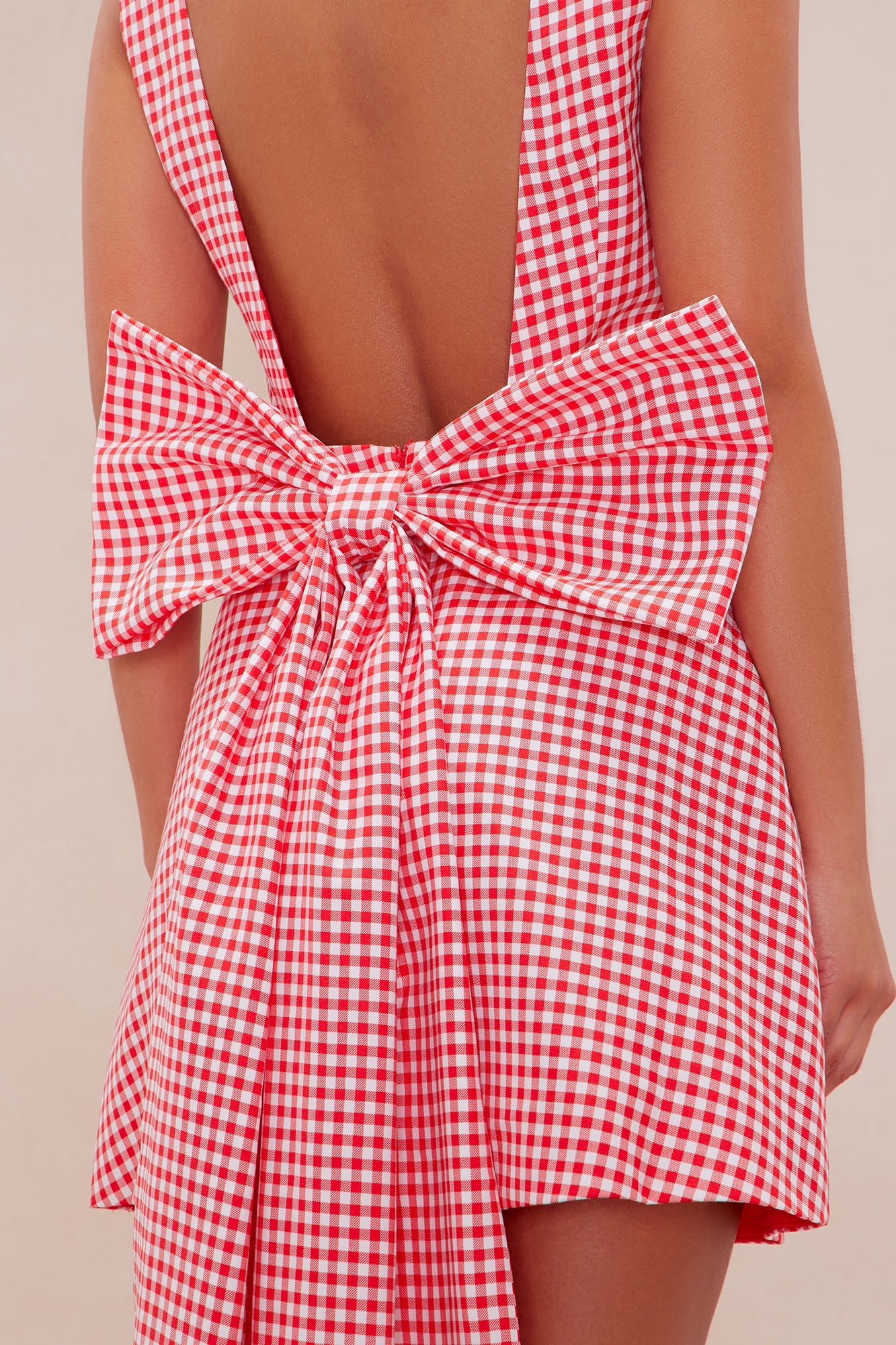 Belle Gingham Mini Dress - Red