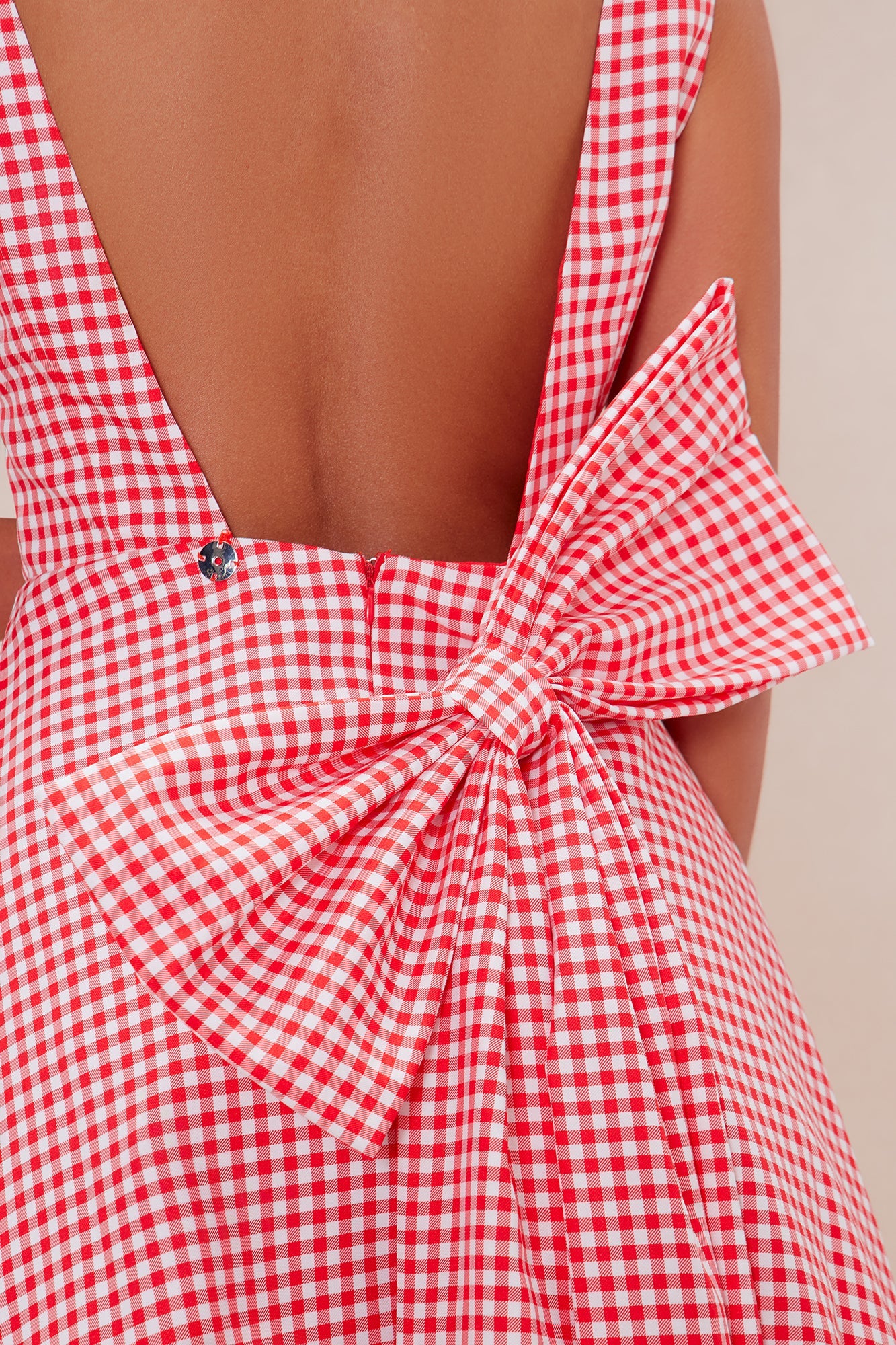 Belle Gingham Mini Dress - Red