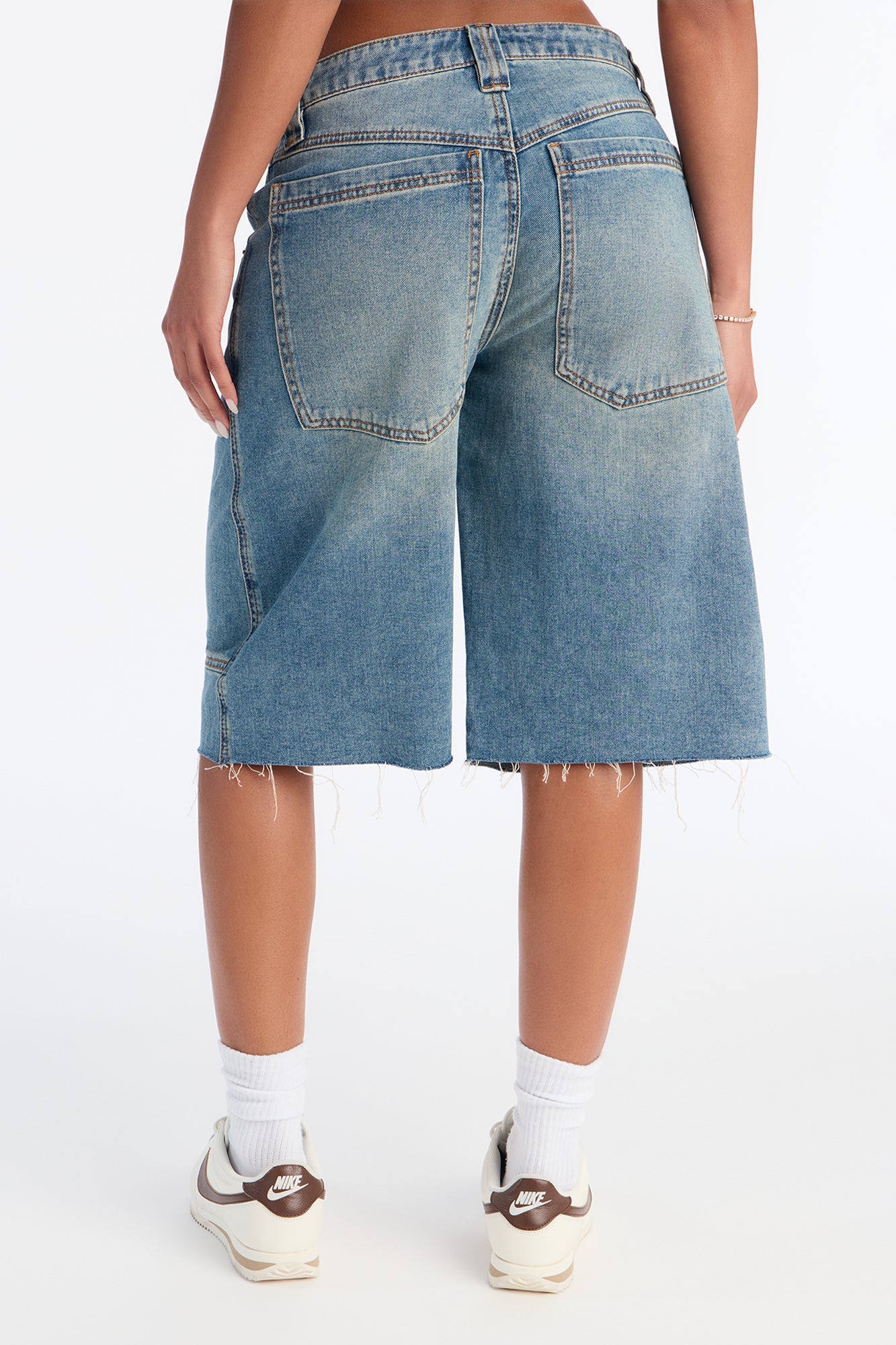 What To Wear Denim Jorts - Medium Wash