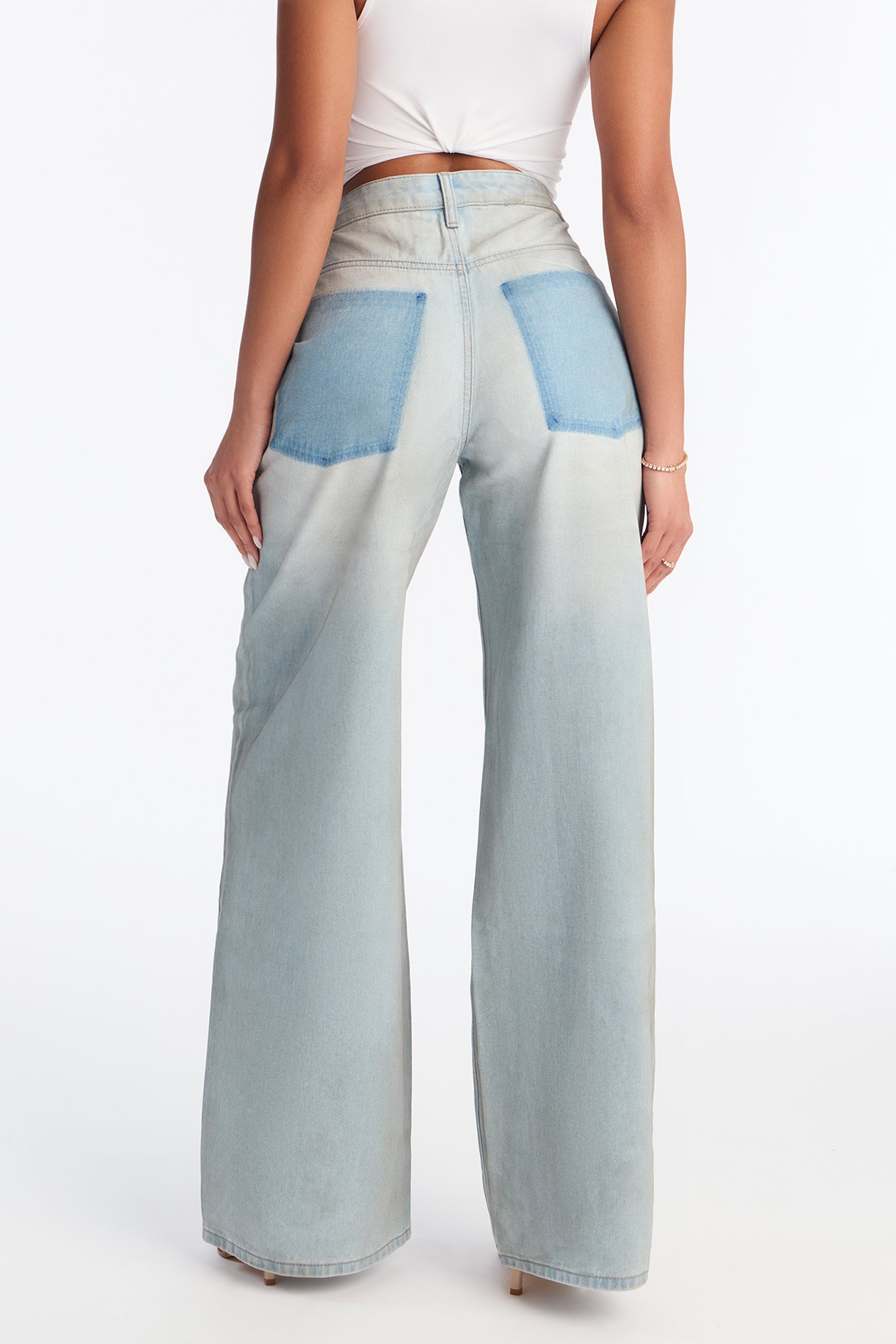 Marais Drop Waist Denim Jeans - Light Wash