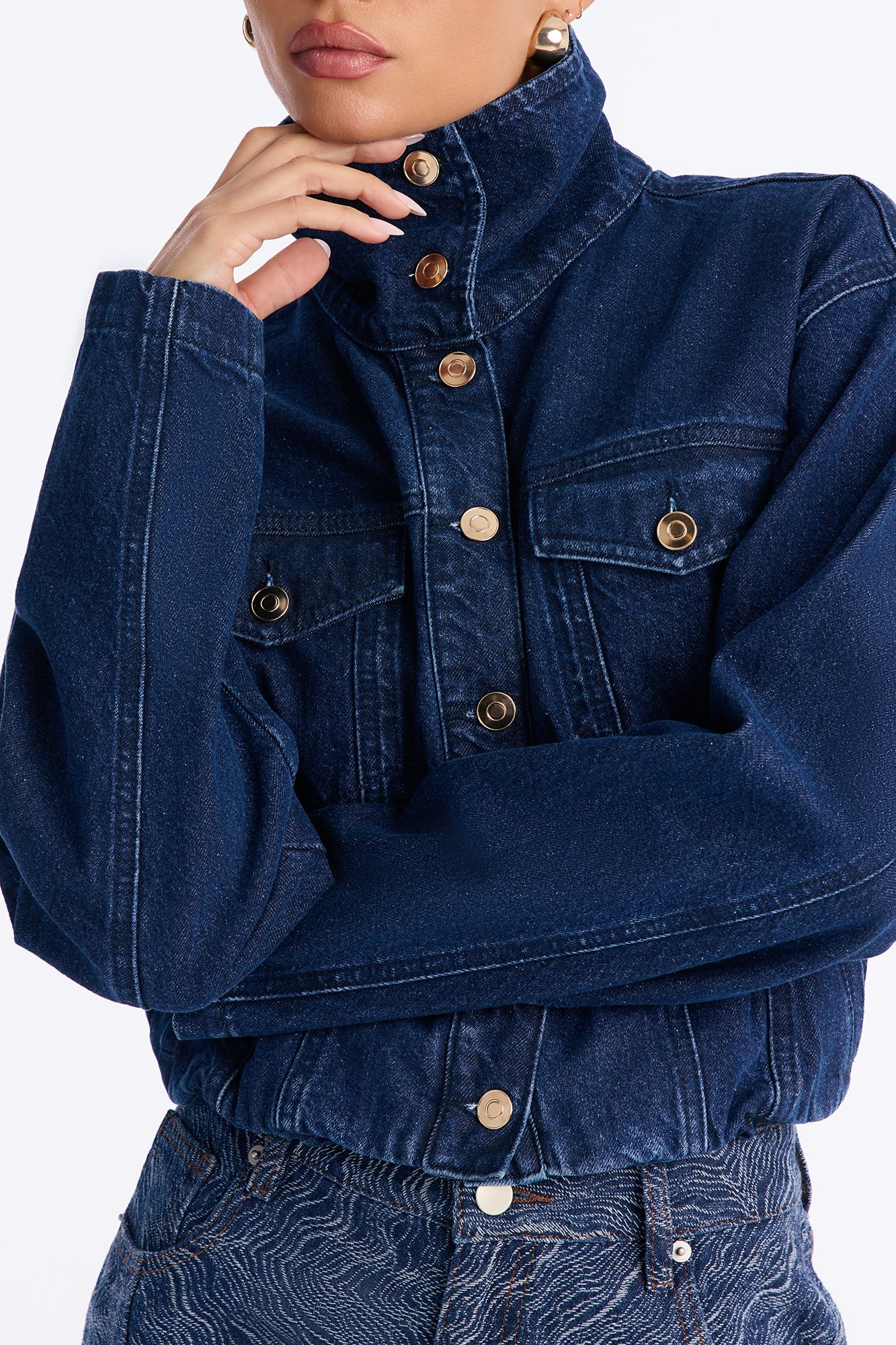 Emerson Denim Trucker Jacket - Dark Wash