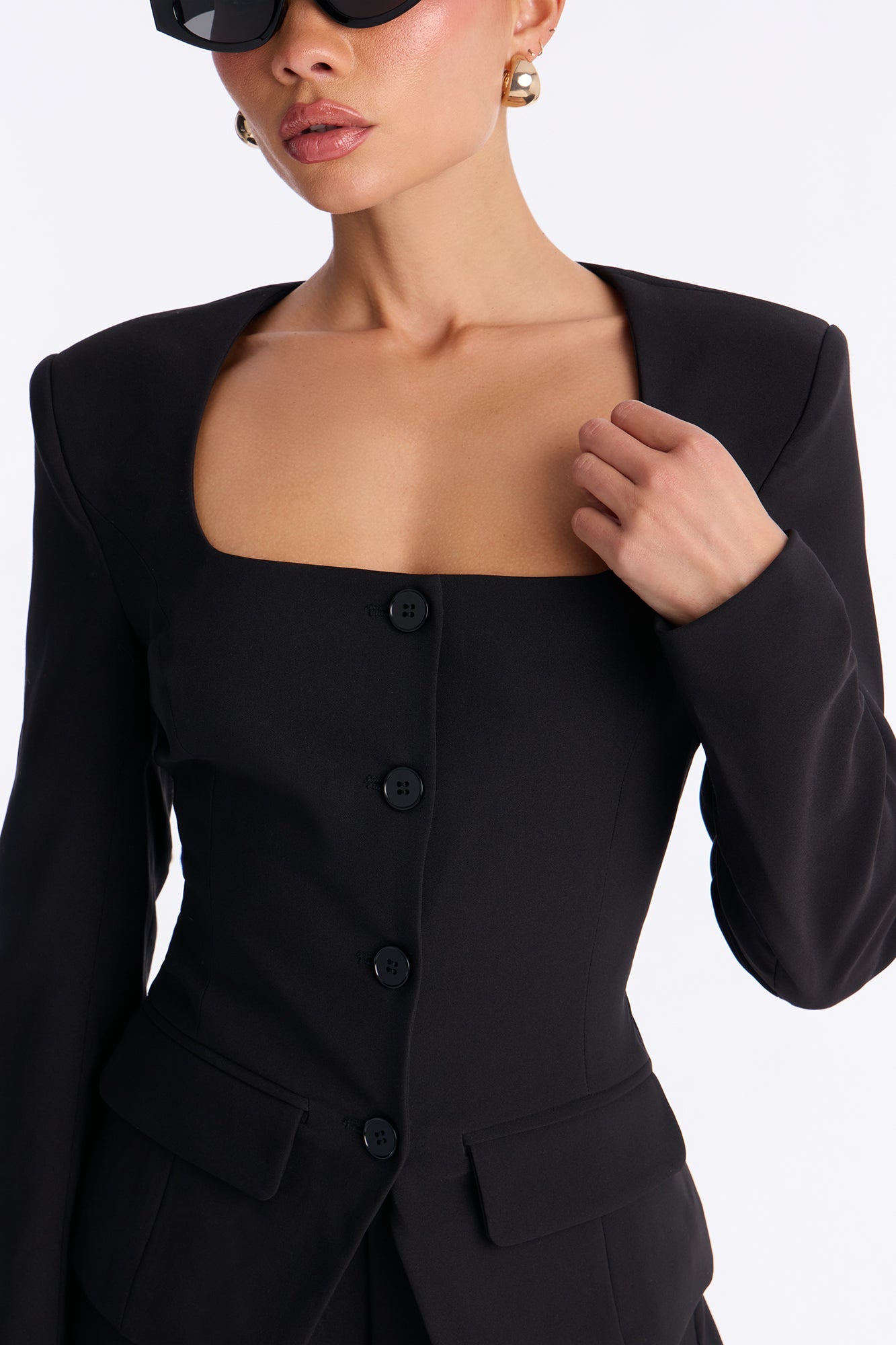 Sending Signals Blazer Pant Set - Black