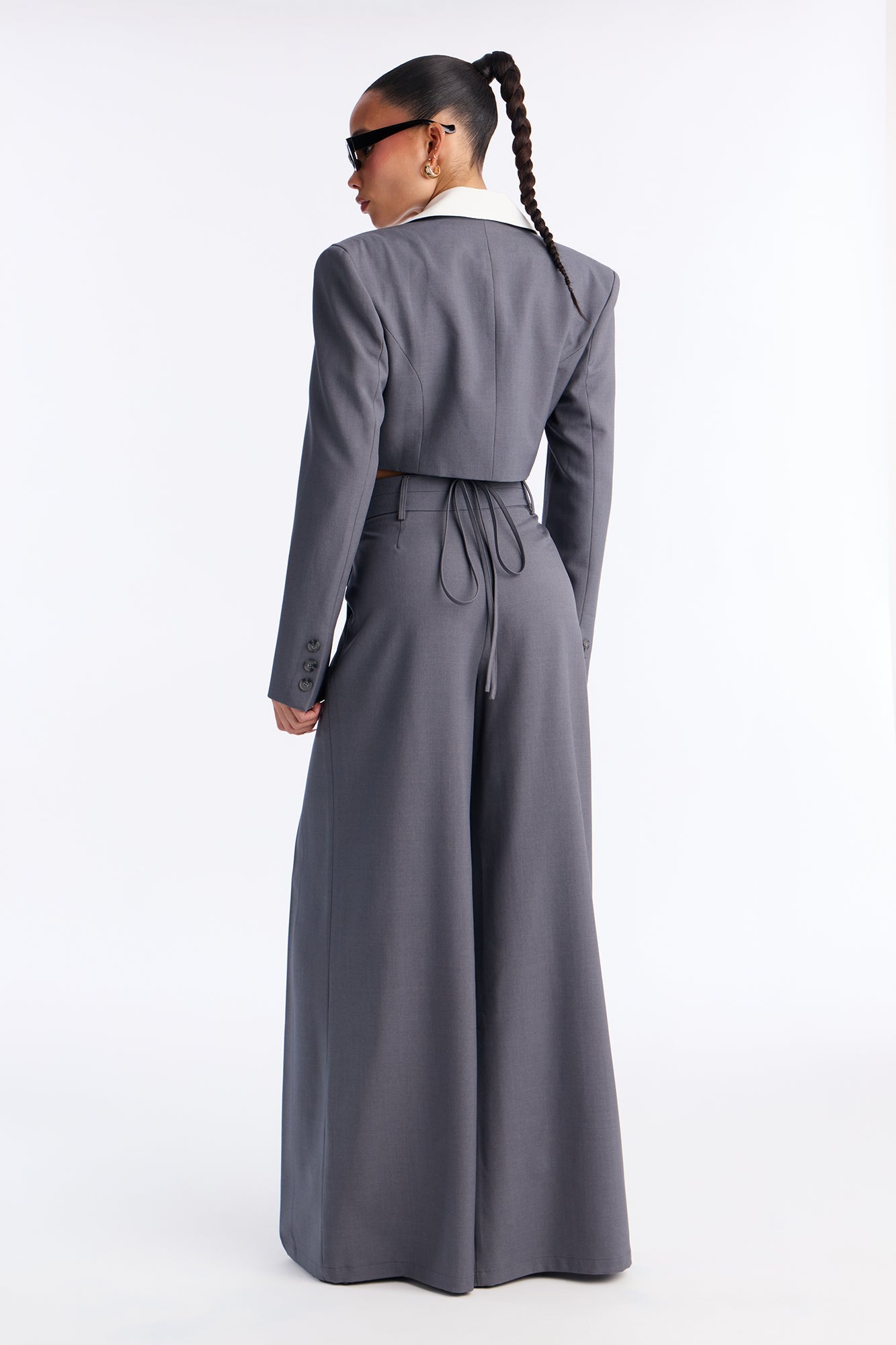 Take Notes Blazer Pant Set - Charcoal