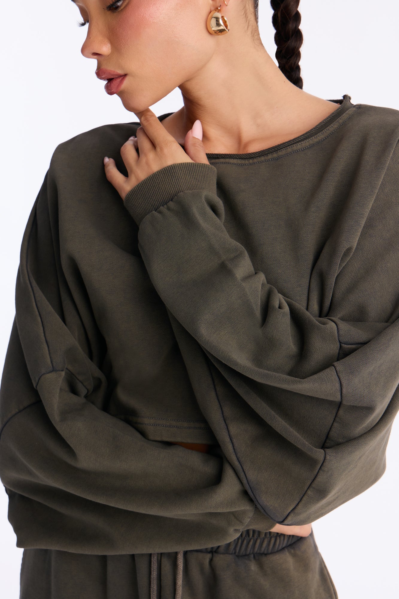 Everyday Vibe Washed Pant Set - Dark Olive