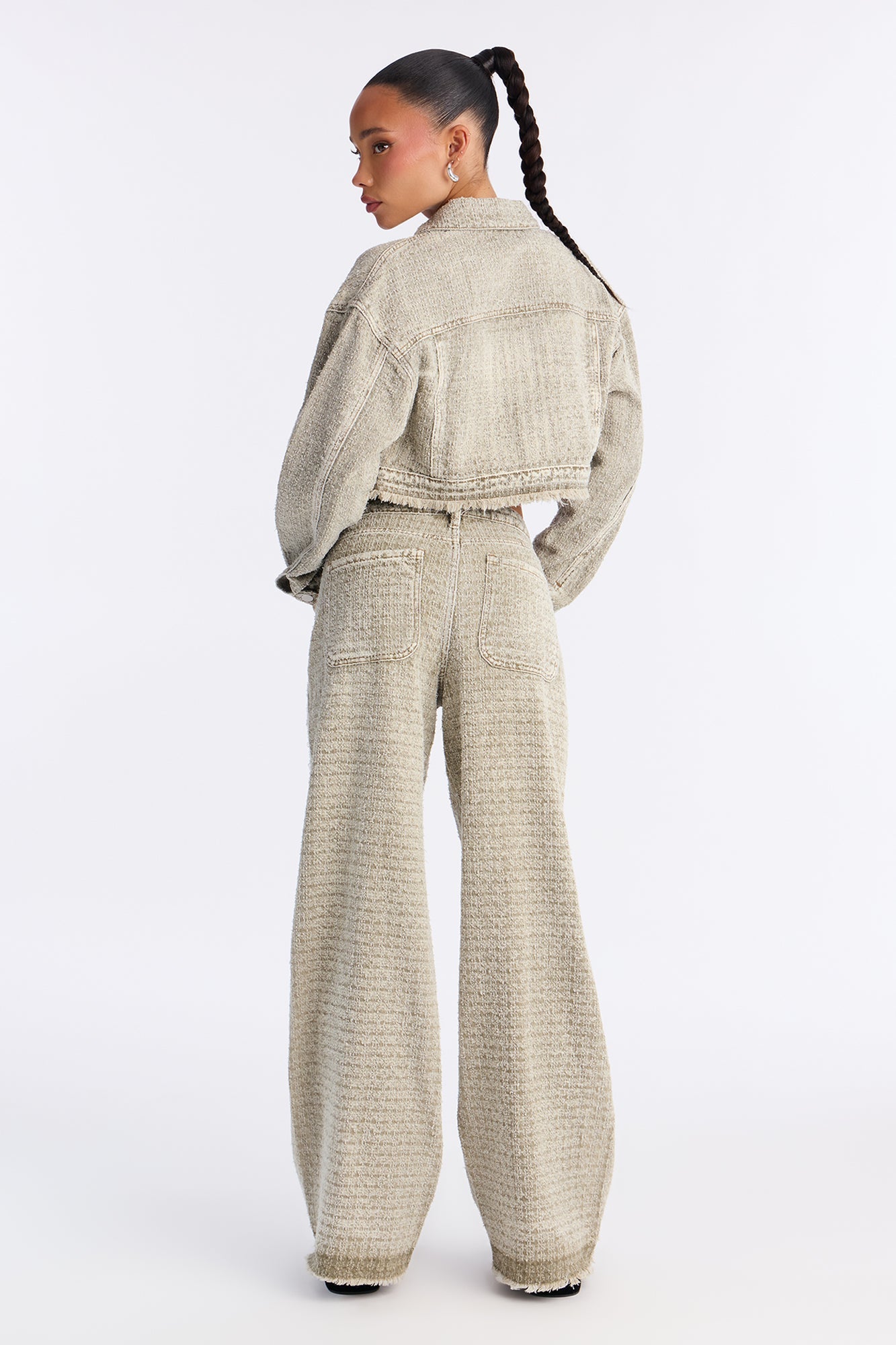 Zahvia Textured Pant Set - Vintage Wash