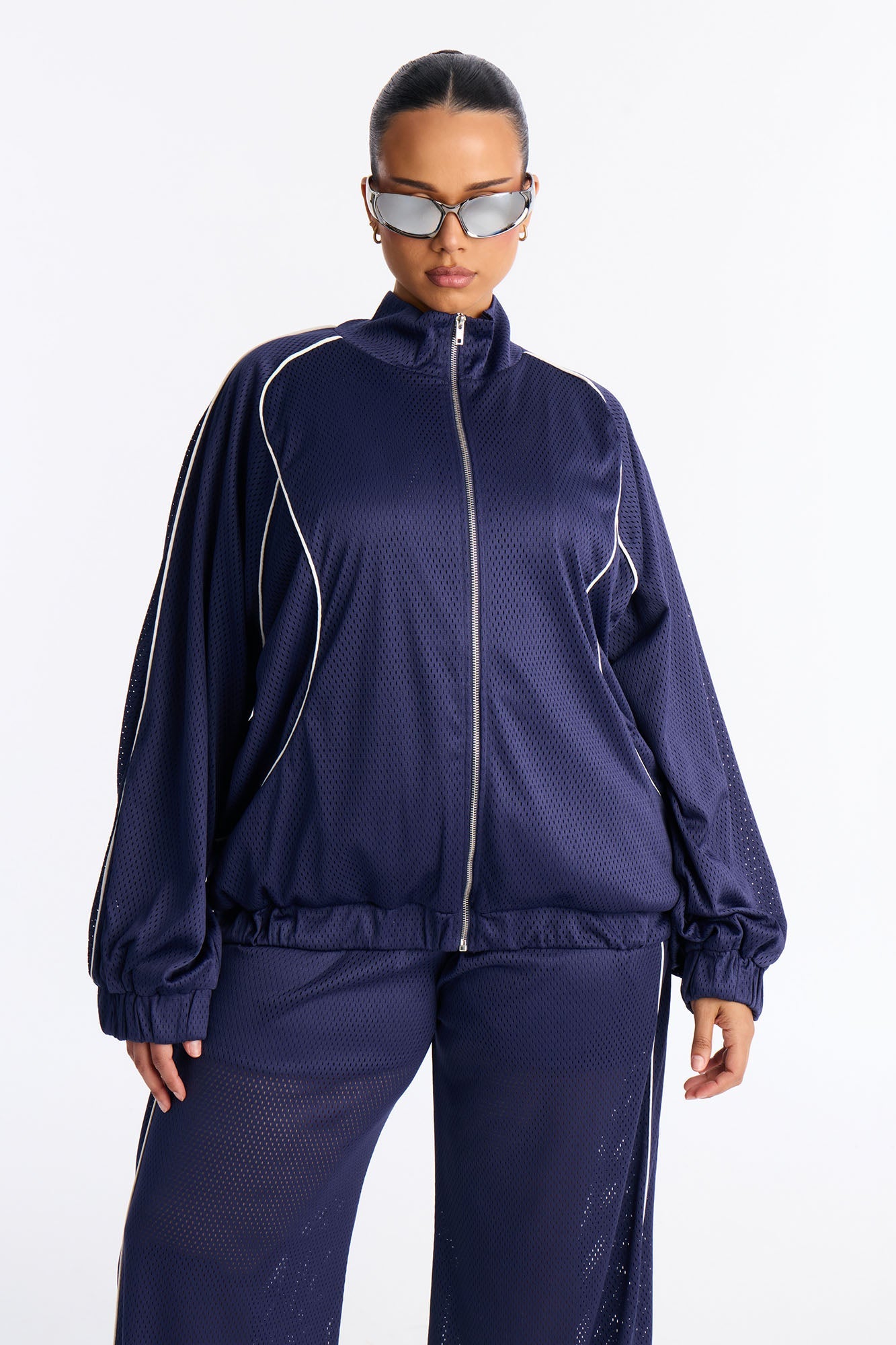 Milianna Sweatshirt Zip Up - Navy
