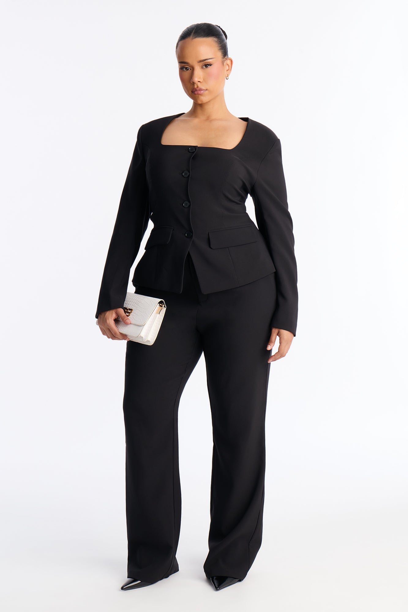 Sending Signals Blazer Pant Set - Black