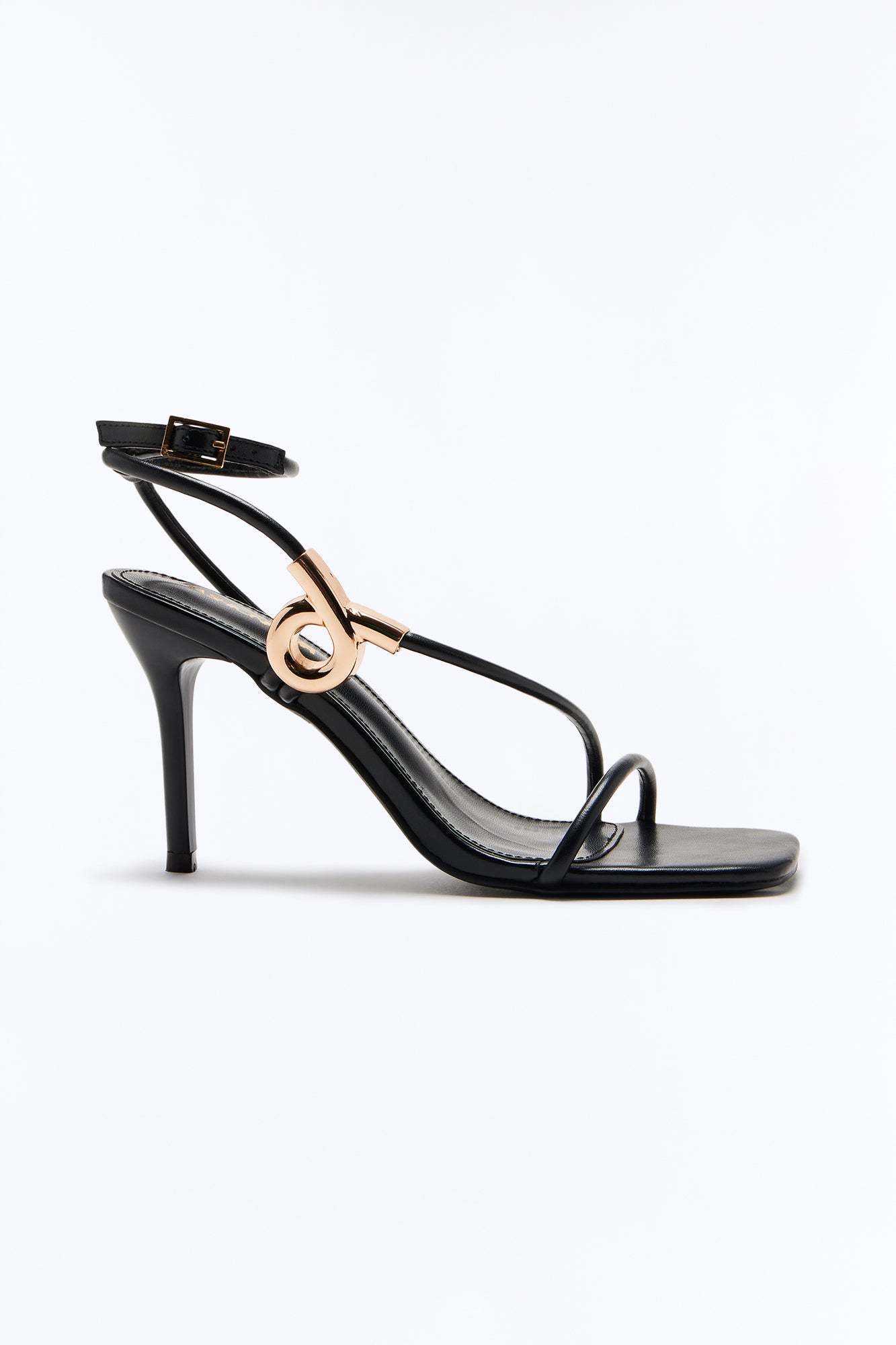 Kasey Ankle Strap Heels - Black