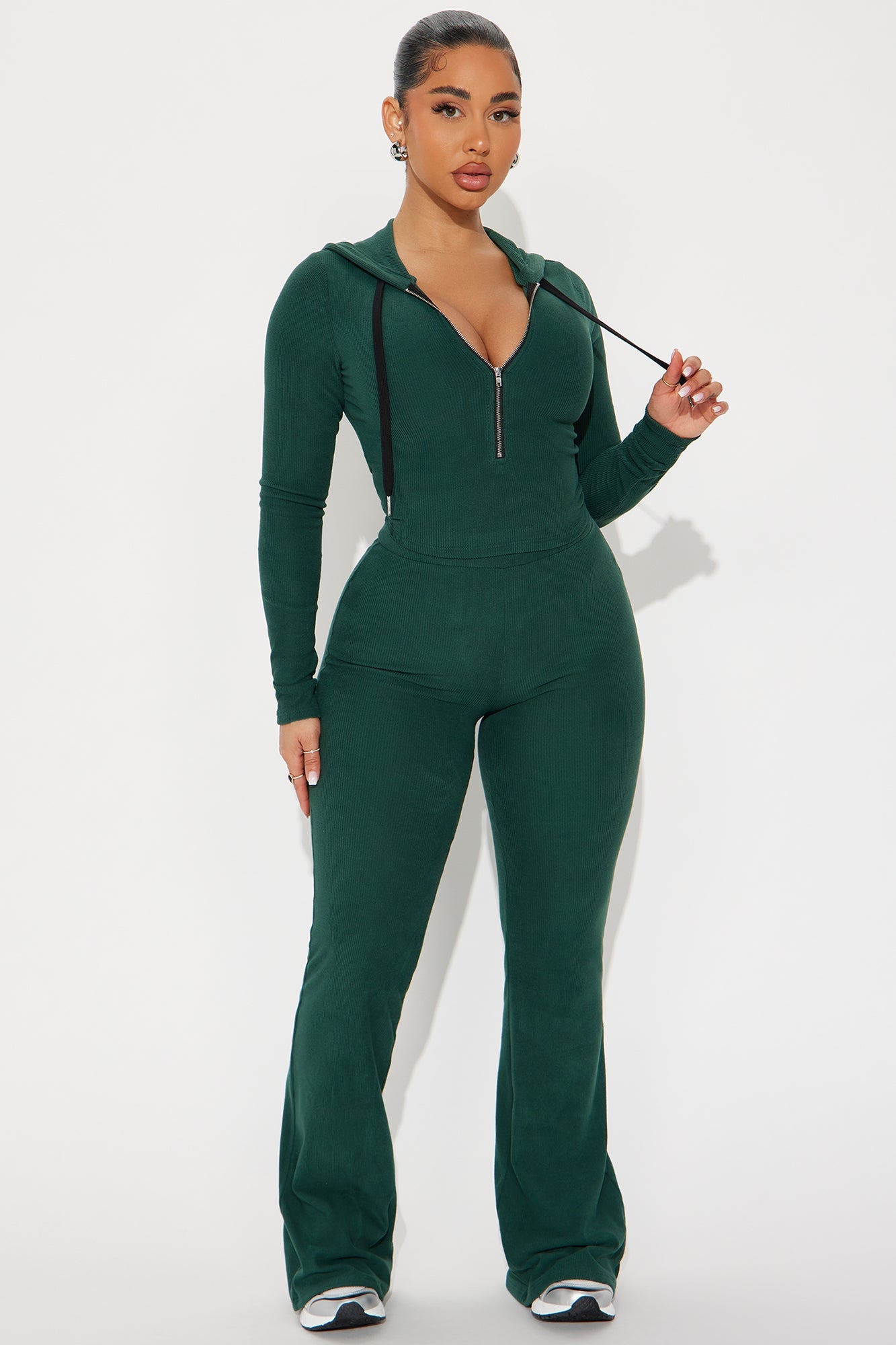 On To Go Hoodie Pant Set - Hunter Green