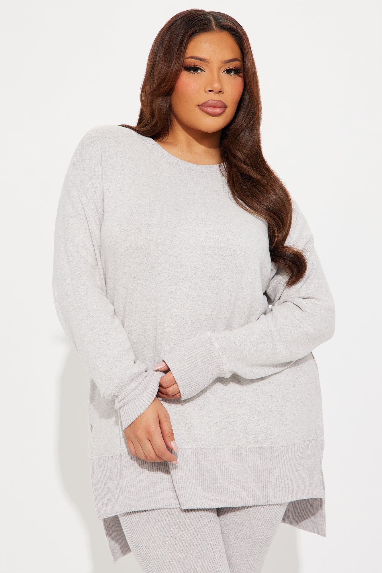 The Perfect Cozy Legging Set - Heather Grey