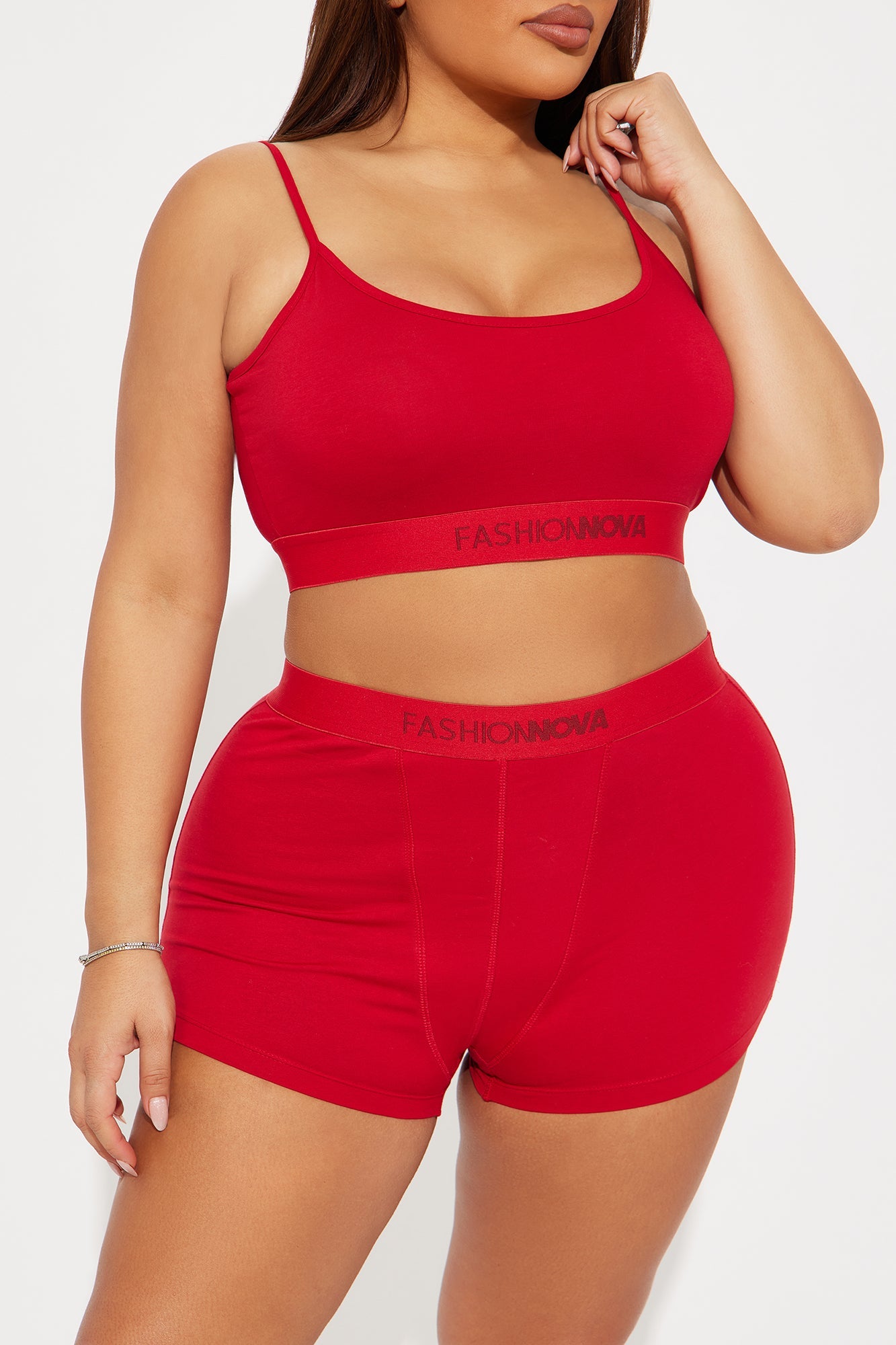 FN Mood Cami And Boxer Set - Red
