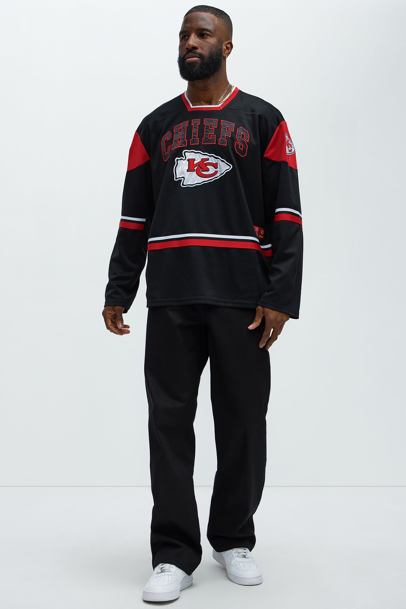 Chiefs Hat Trick Hockey Top - Black/Red