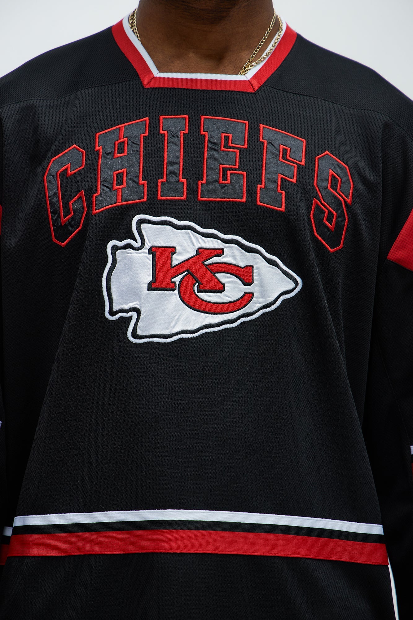 Chiefs Hat Trick Hockey Top - Black/Red