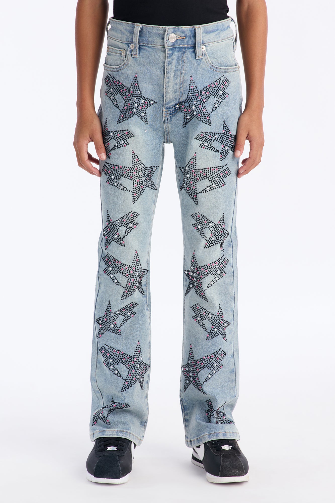 Mini Stacked Skinny Flare Skyfire Jean - Medium Blue Wash