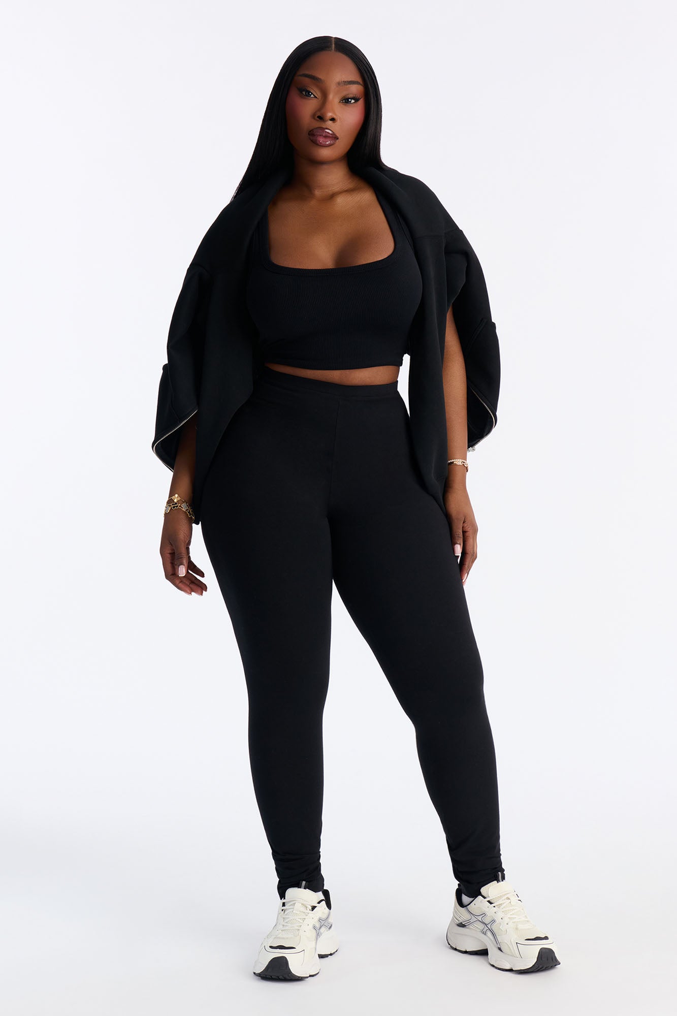 Quinn Mid Rise Every Day Cotton Legging 29″ - Black