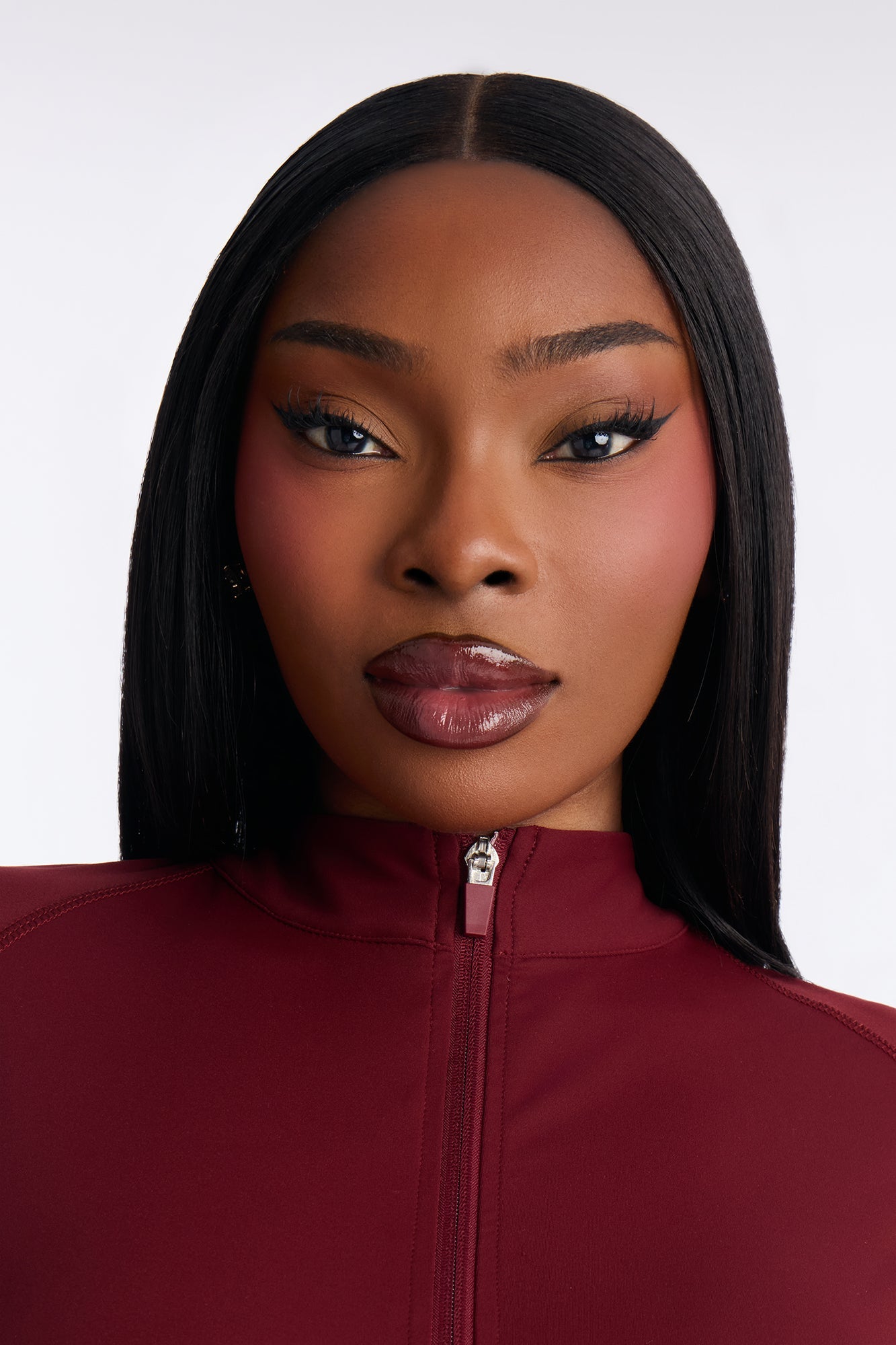 Sporty Vibe Biker Short Set - Burgundy