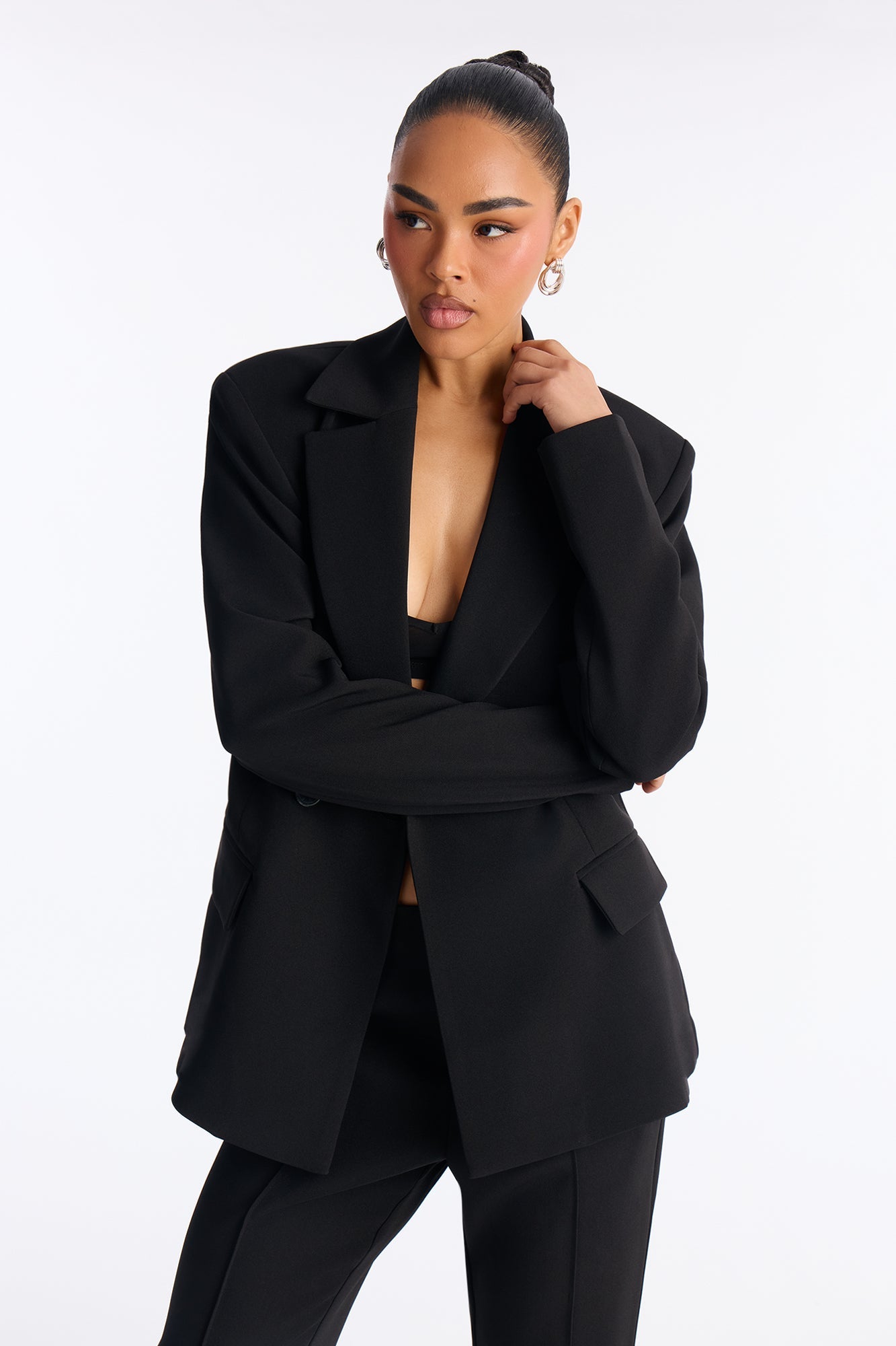 Jessica Double Breasted Blazer - Black