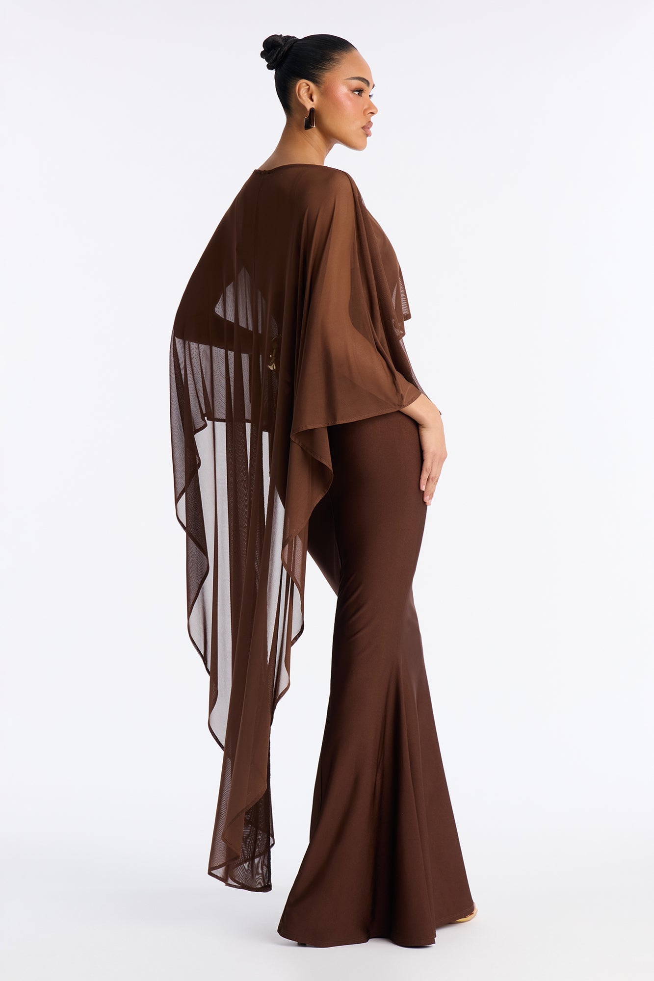 Staying True Satin Maxi Dress - Chocolate