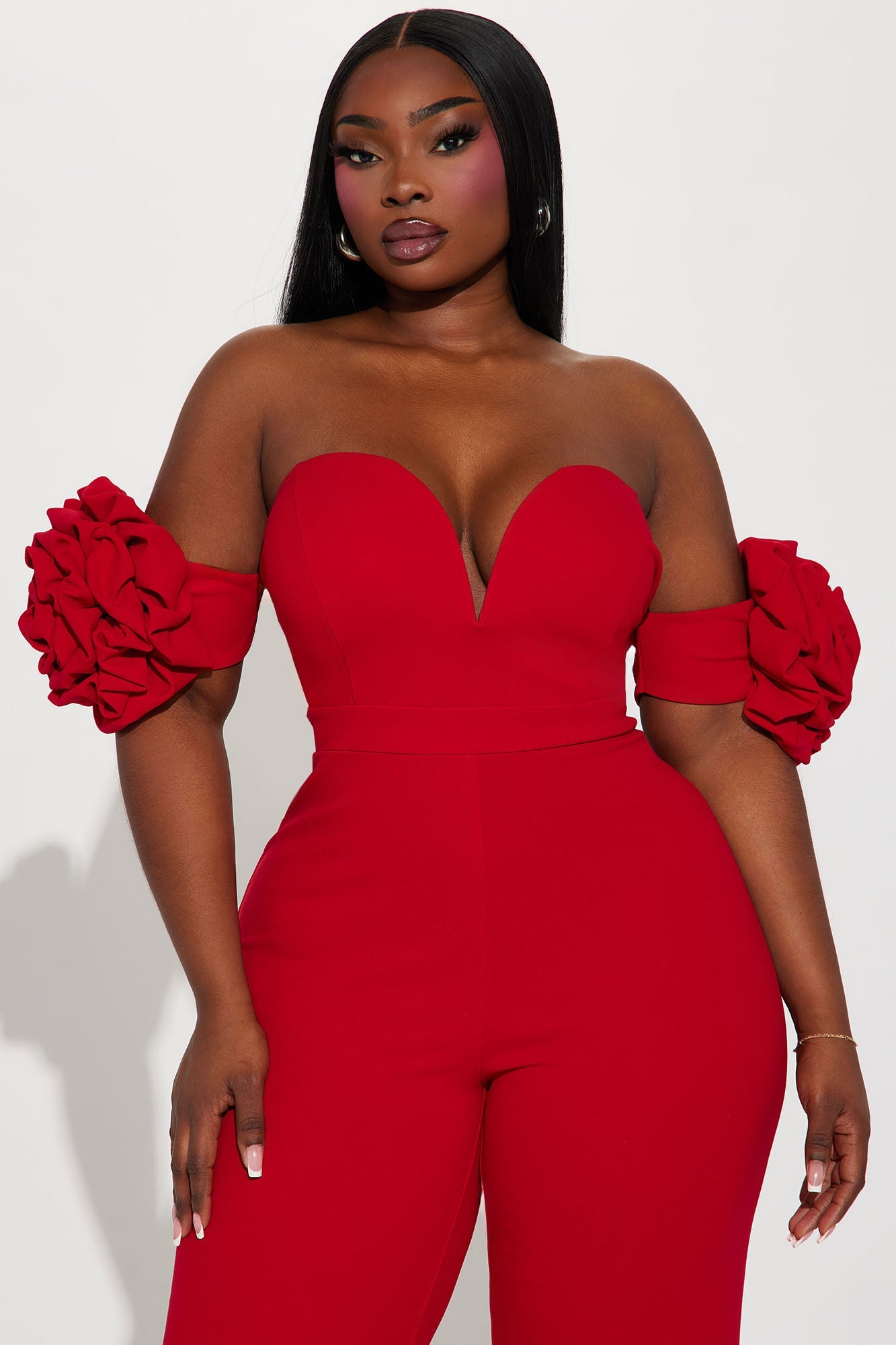 Over Too Soon Jumpsuit - Red