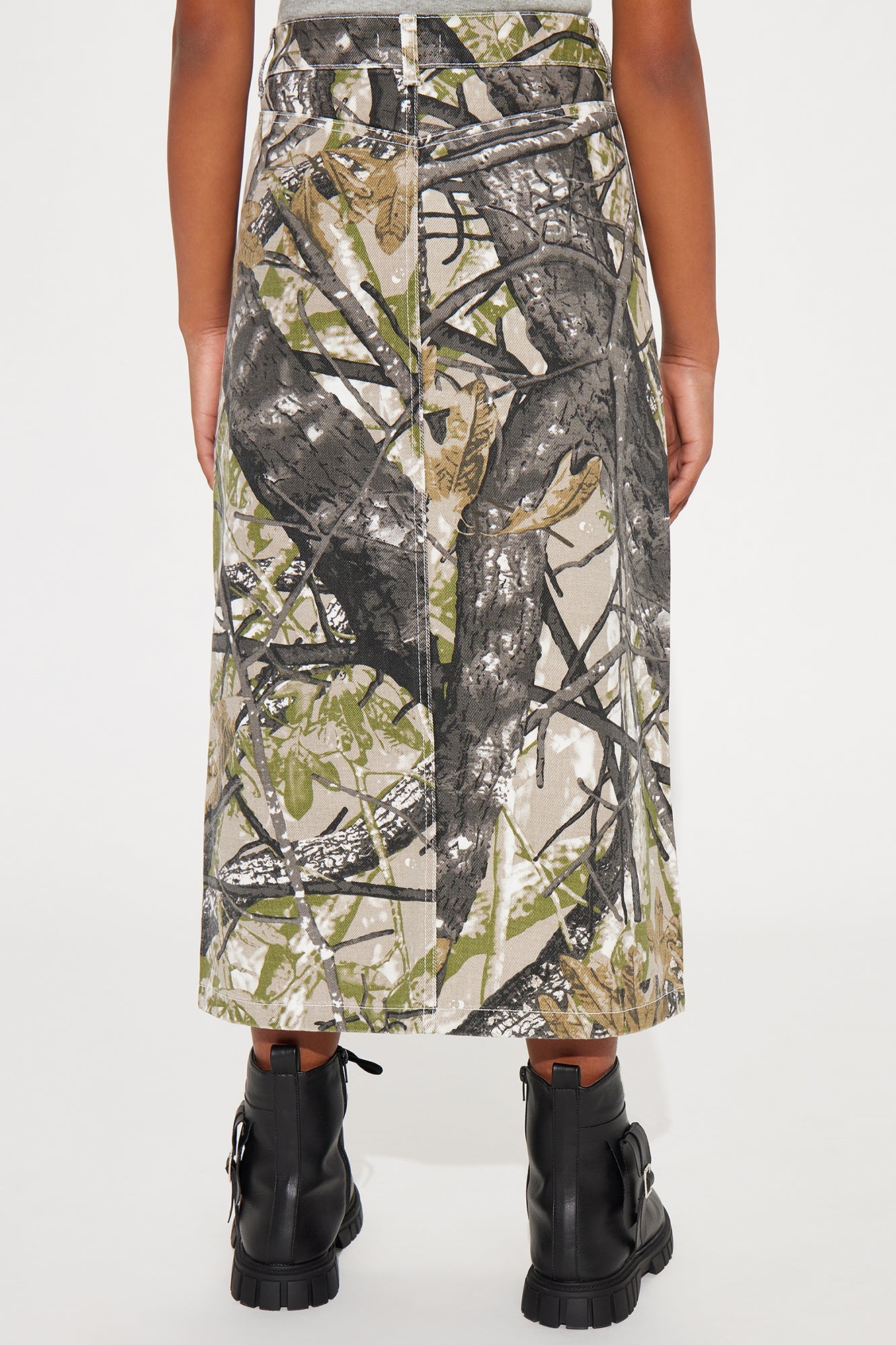 Mini Multi Pocket Cargo Maxi Skirt - Camouflage