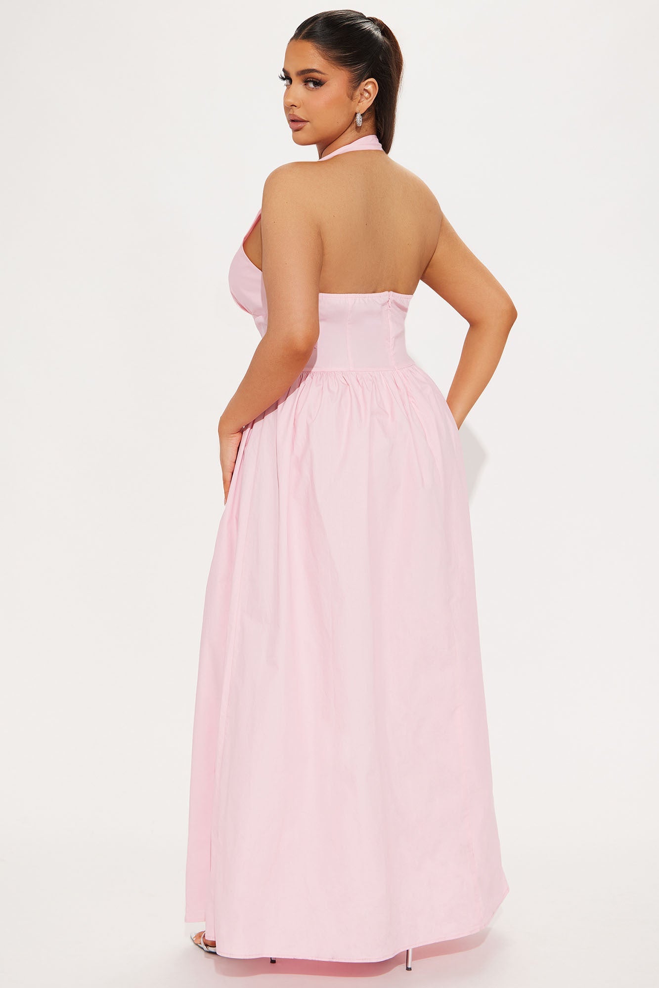Serenita Poplin Maxi Dress - Pink