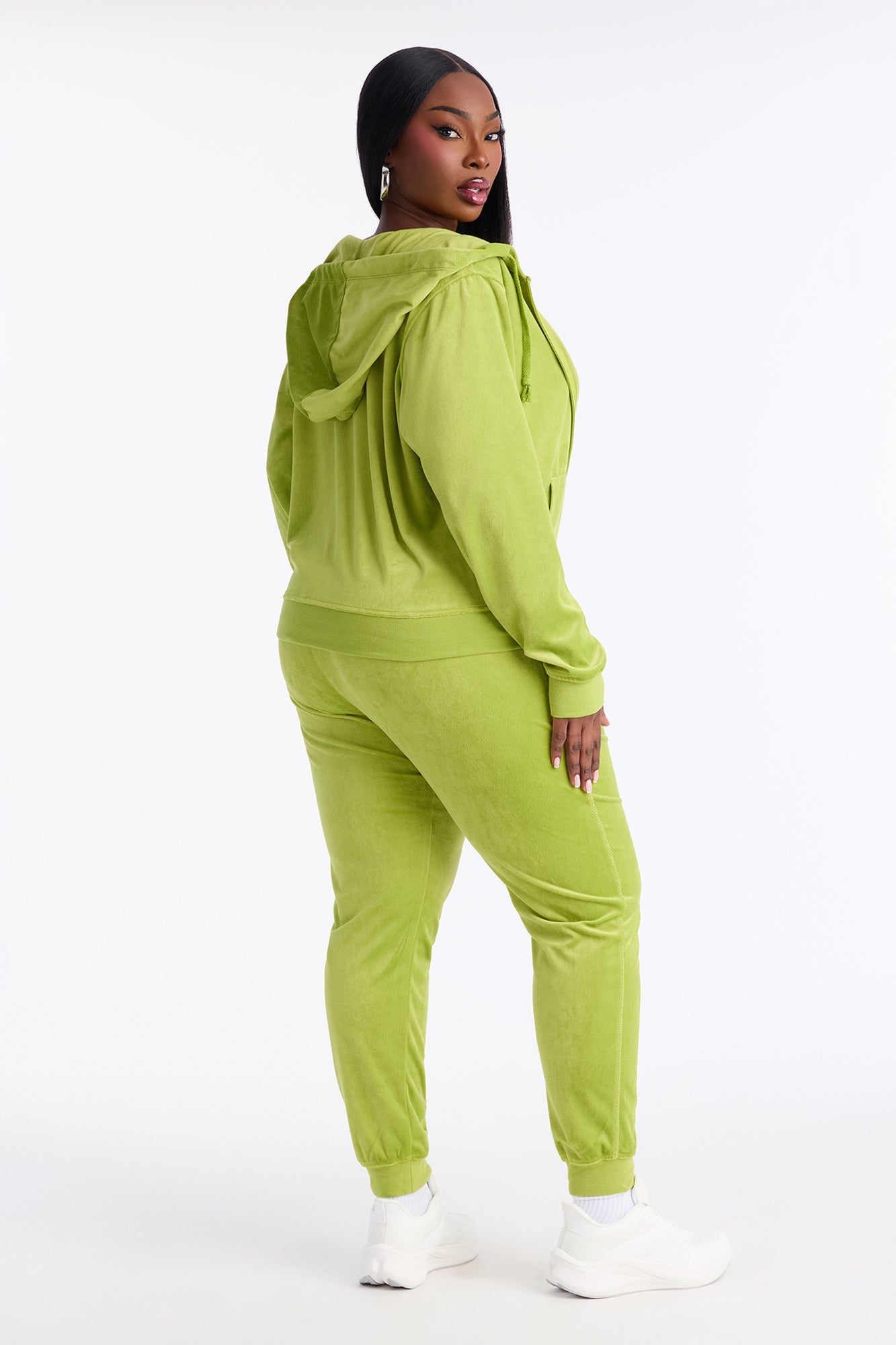 The Original Trendsetter Velour Set - Chartreuse