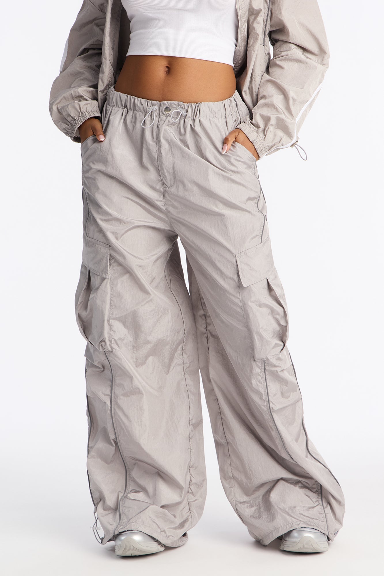 Life Of Leisure Windbreaker Joggers 30″ - Grey