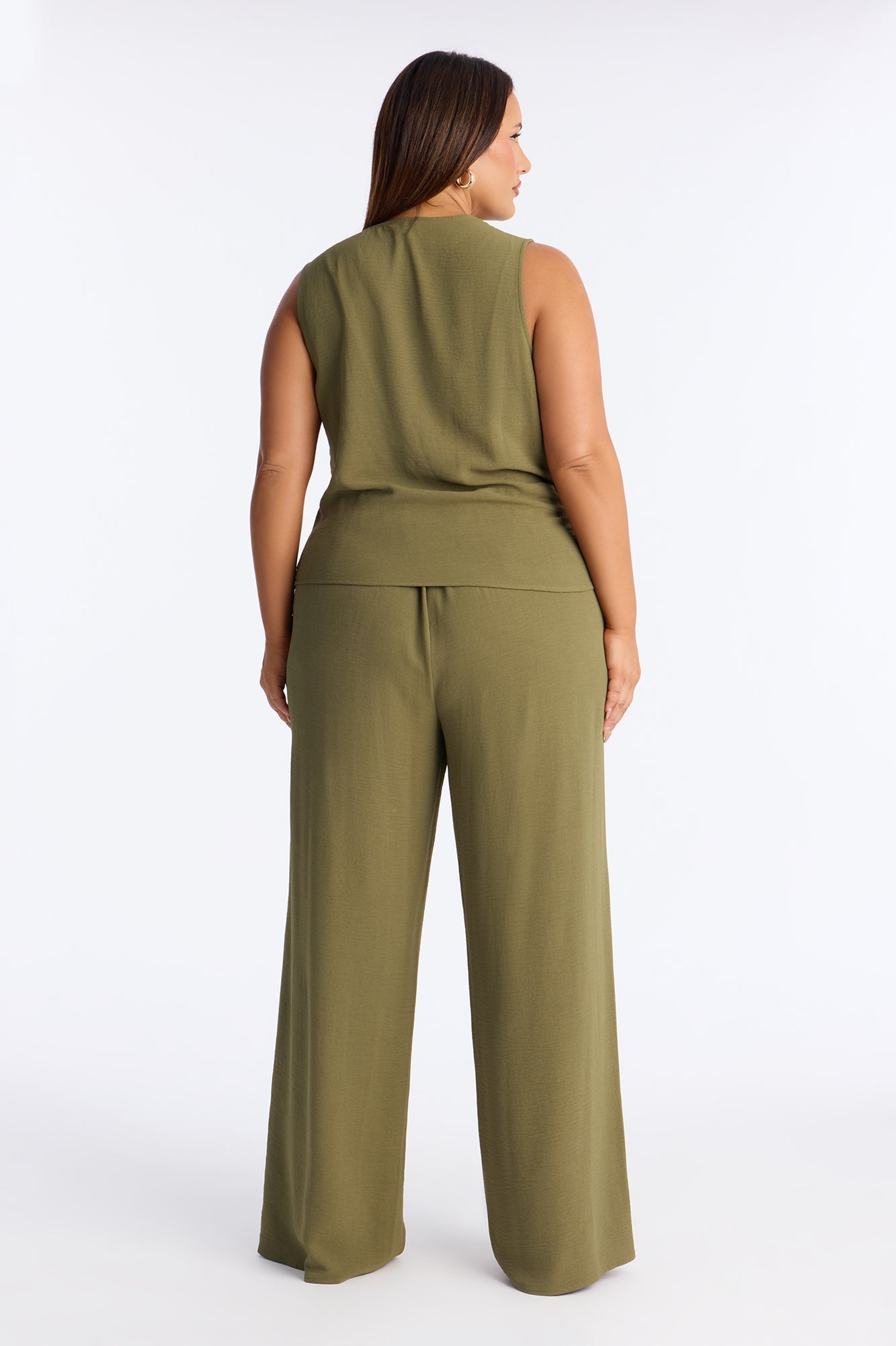 Danielle Off Shoulder Pant Set - Olive